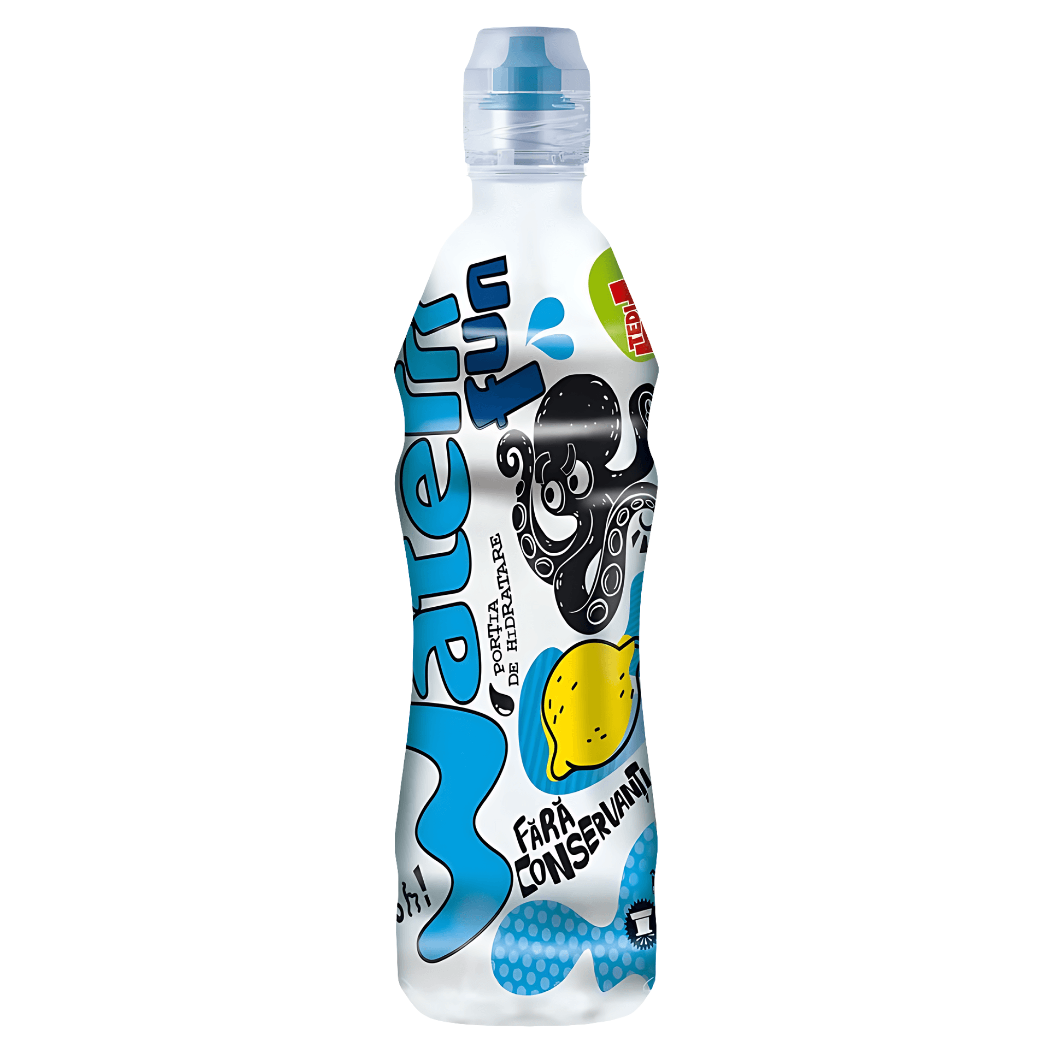Apa cu aroma de lamaie Tedi, 0.5 l