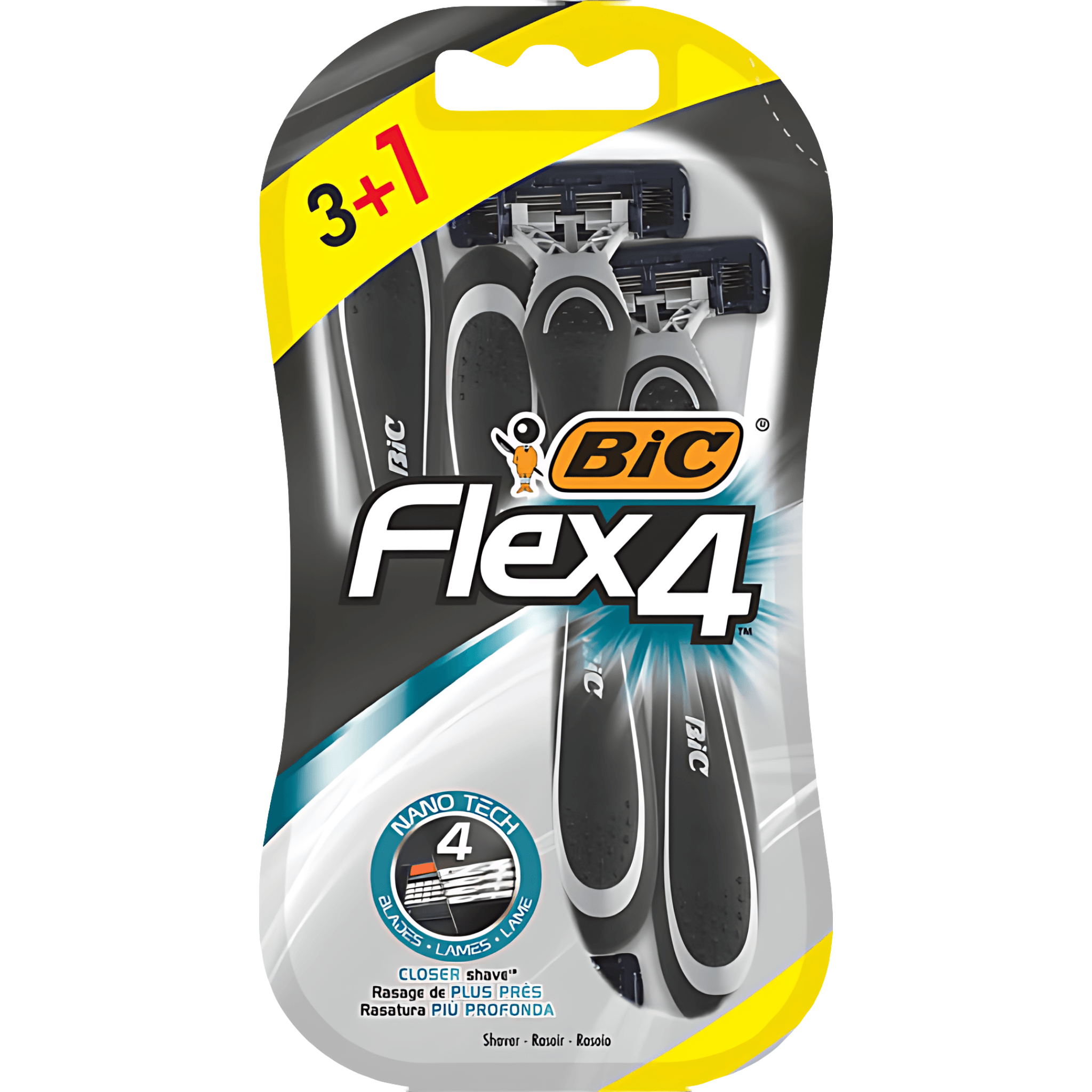 Aparat de ras dispozabil BIC Flex 4, 4 lame, 4 bucati
