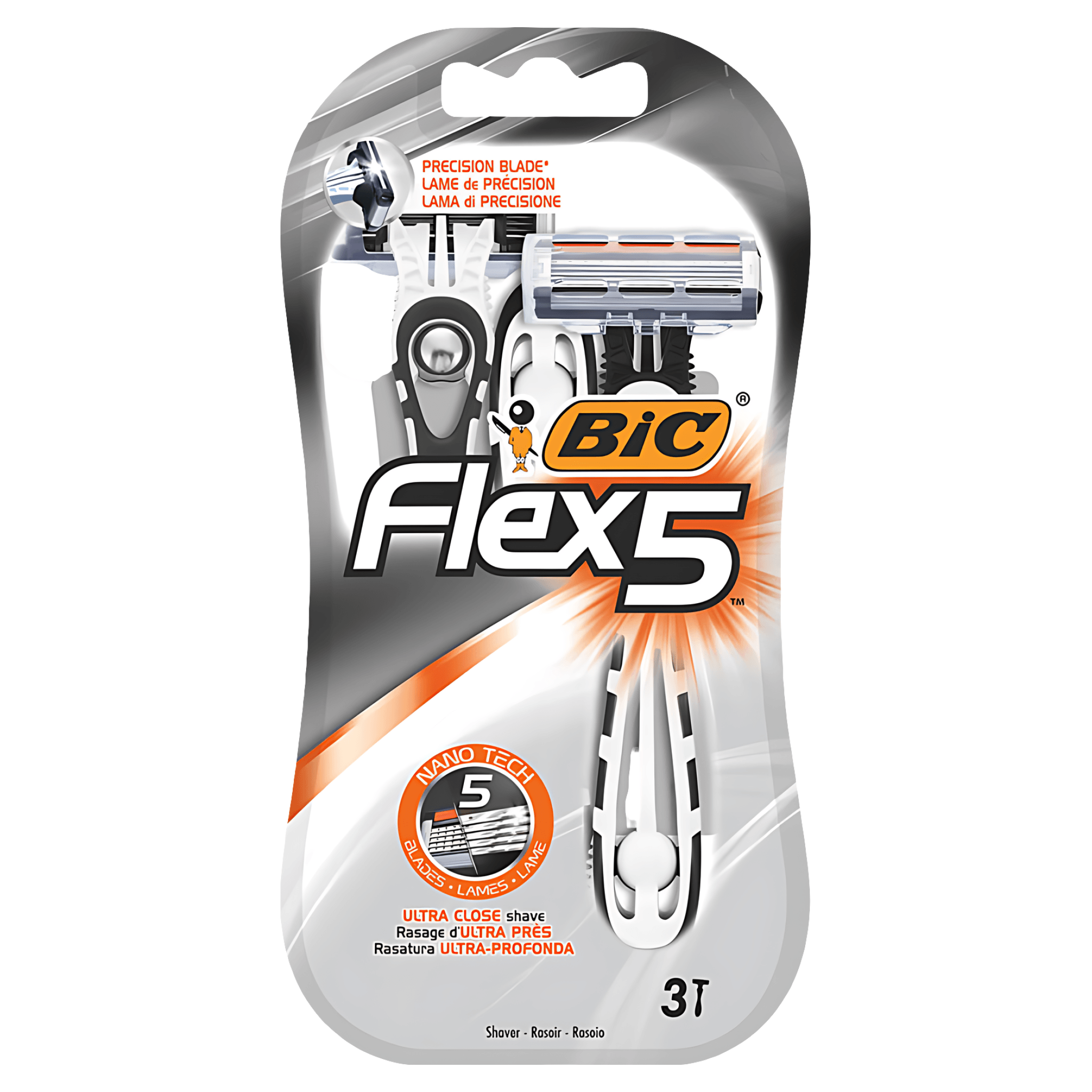 Aparat de ras dispozabil pentru barbati Bic Flex5 cu 5 lame, pachet 3 bucati