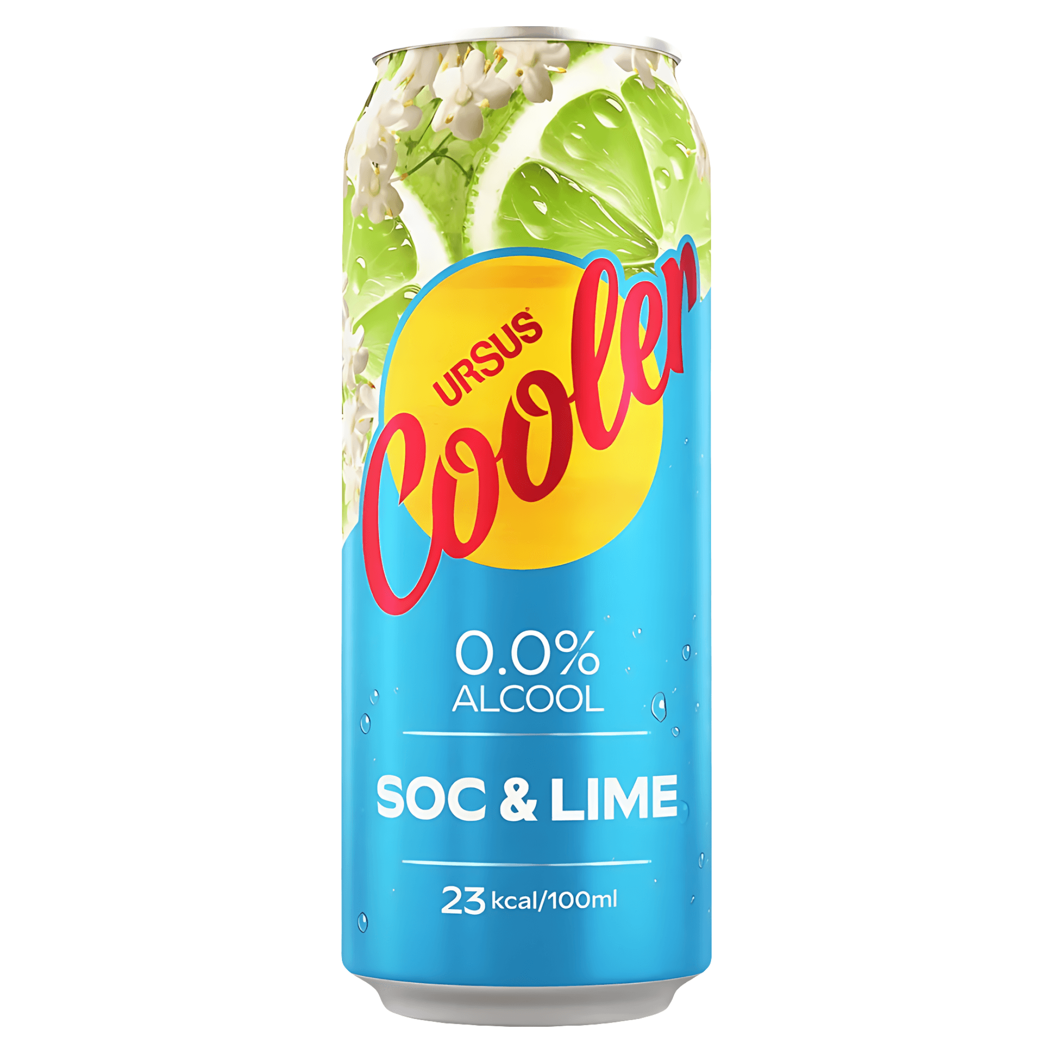 Bere blonda fara alcool cu aroma de soc si lime, doza, 0.5 l