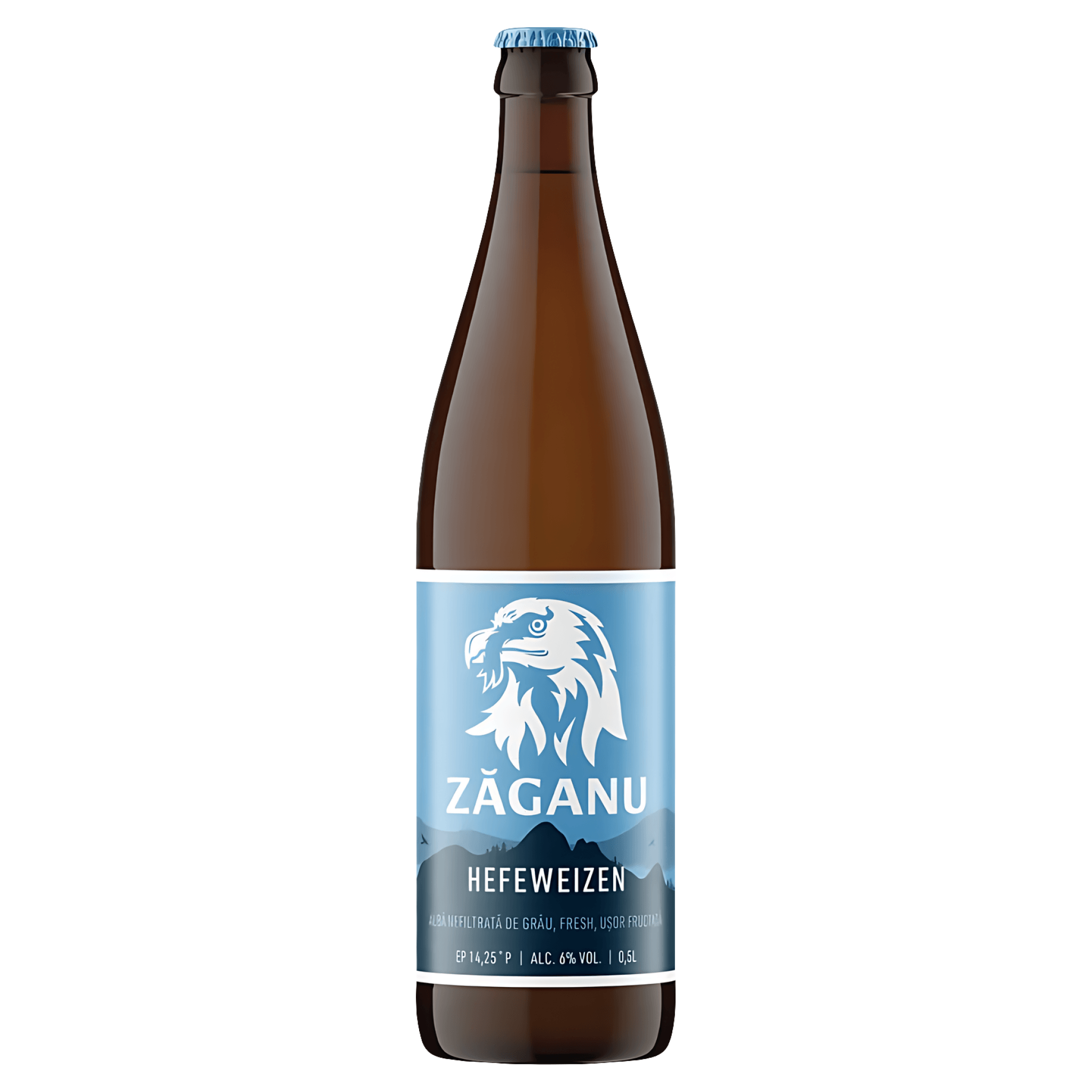 Bere artizanala nefiltrata alba Zaganu Hefeweizen, 0.5 l