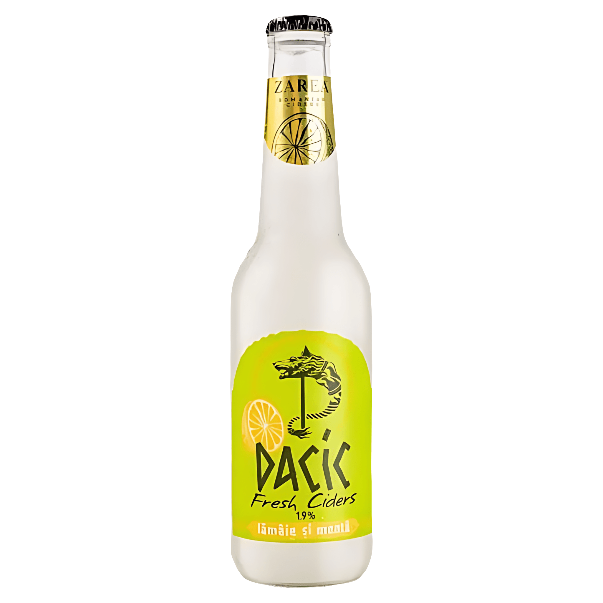 Cidru cu aroma de lamaie si menta Dacic Fresh Ciders, 0.275 l
