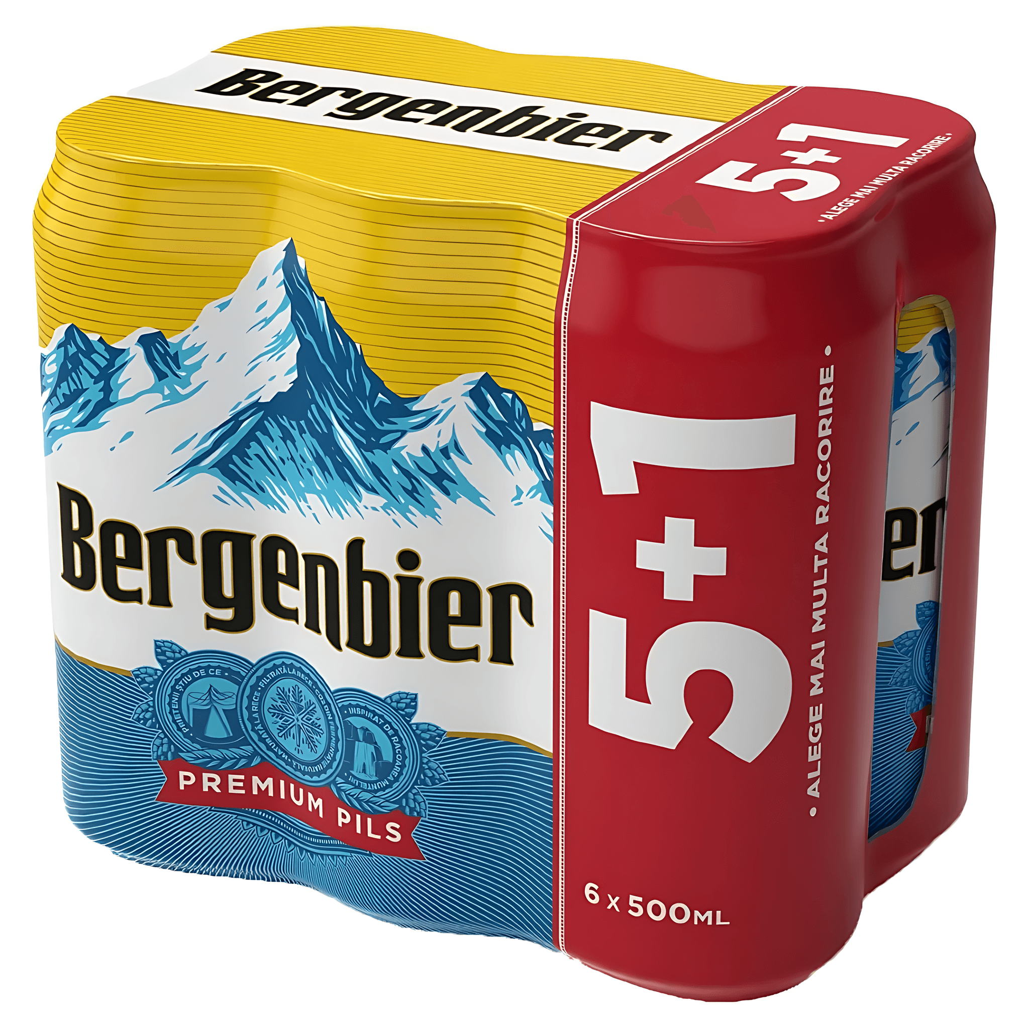 Bere blonda Bergenbier, doza, 5+1 x 0.5 l