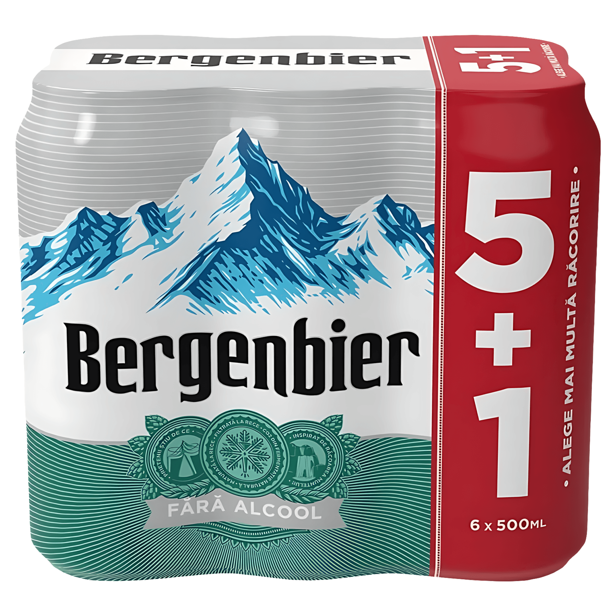 Bere blonda fara alcool Bergenbier, 5+1 x 0.5 l