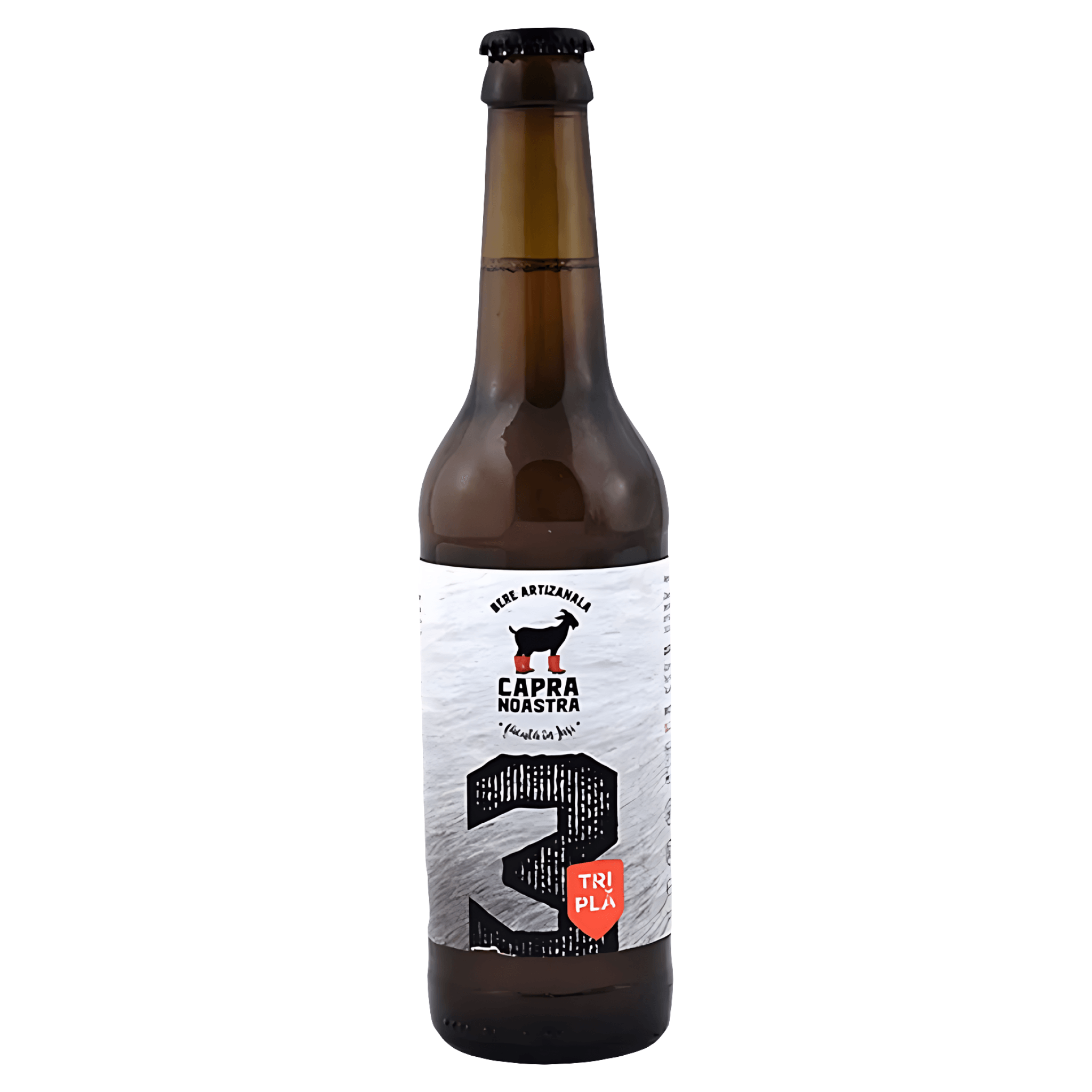 Bere nefiltrata artizanala speciala Capra Noastra la sticla, 0.33 l