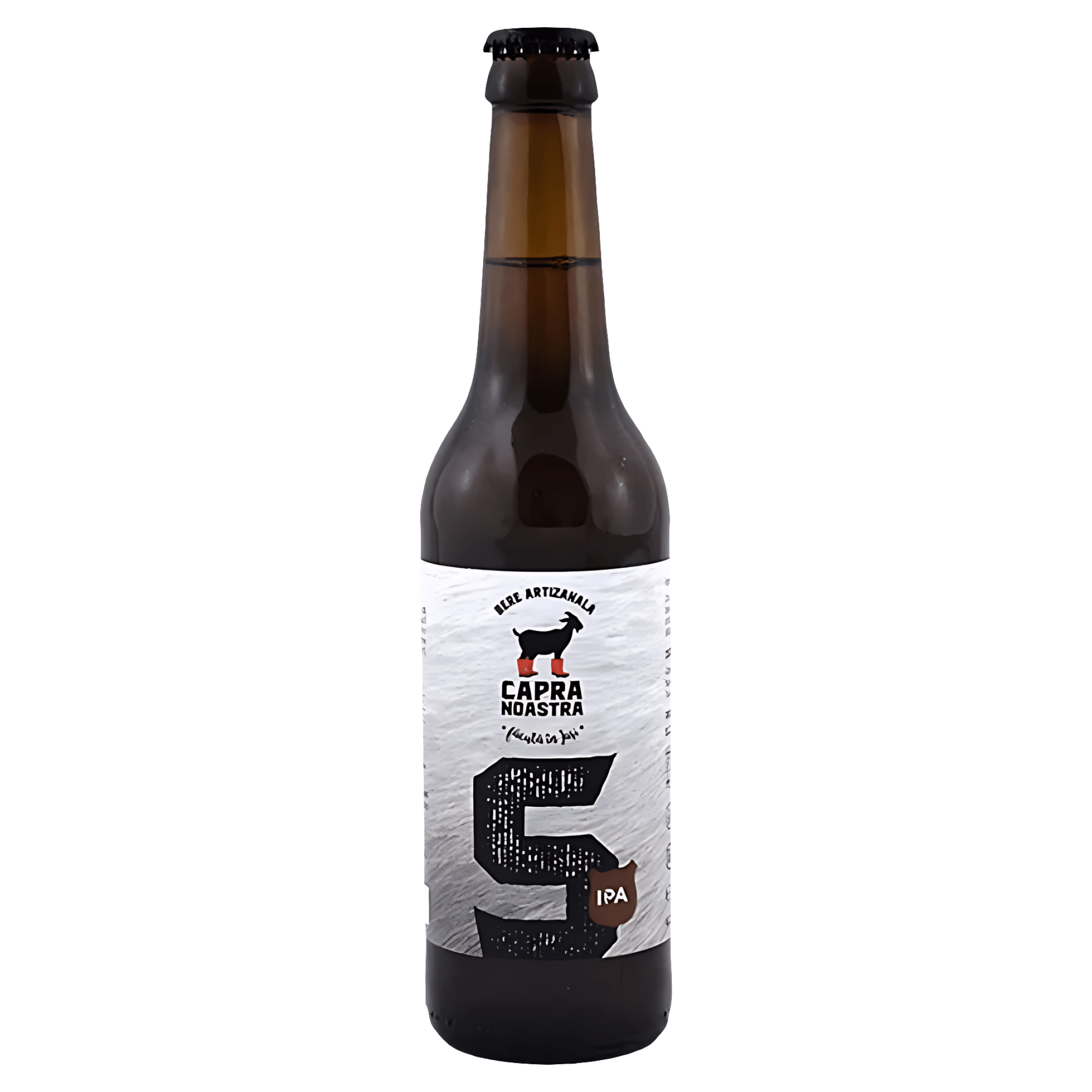 Bere aramie nefiltrata Capra Noastra la sticla, 0.33 l