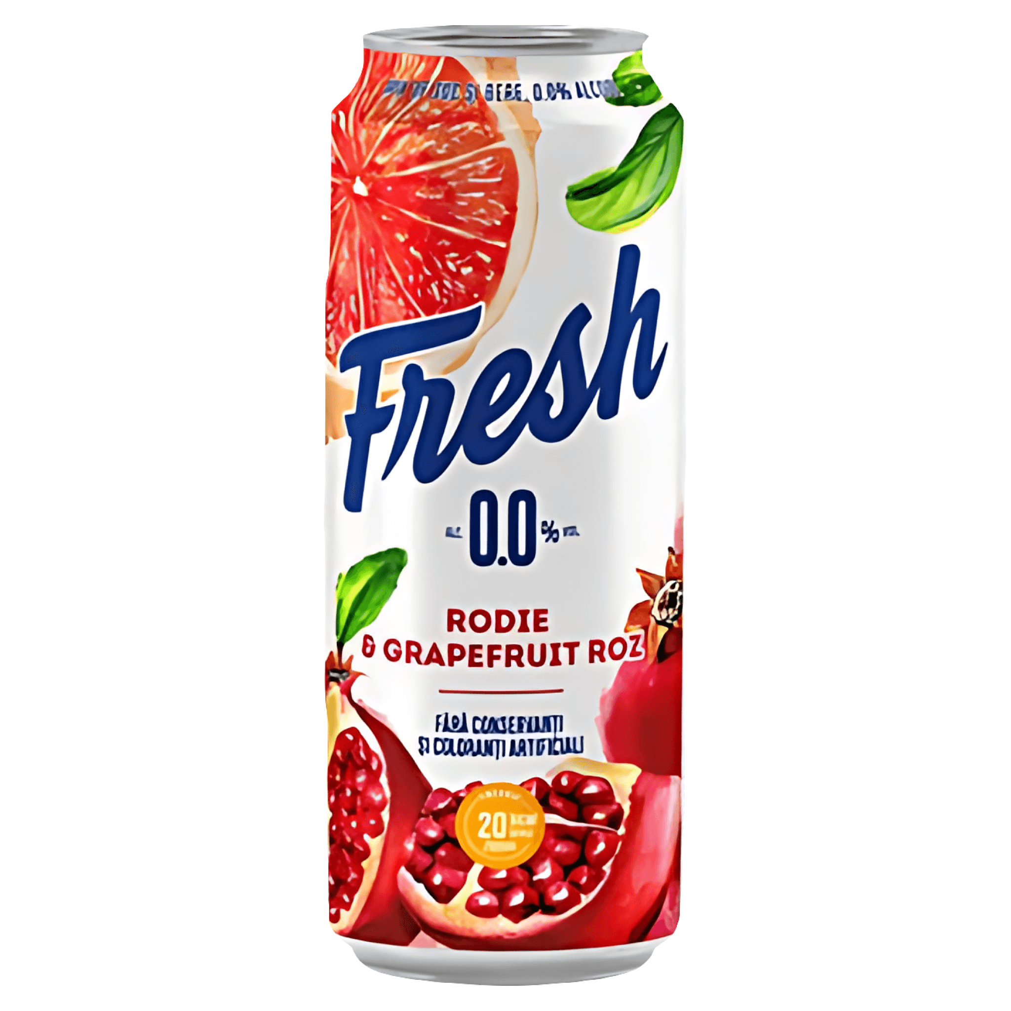 Bere fara alcool Fresh 0.0% cu aroma de rodie si grapefruit roz, doza, 0.5 l