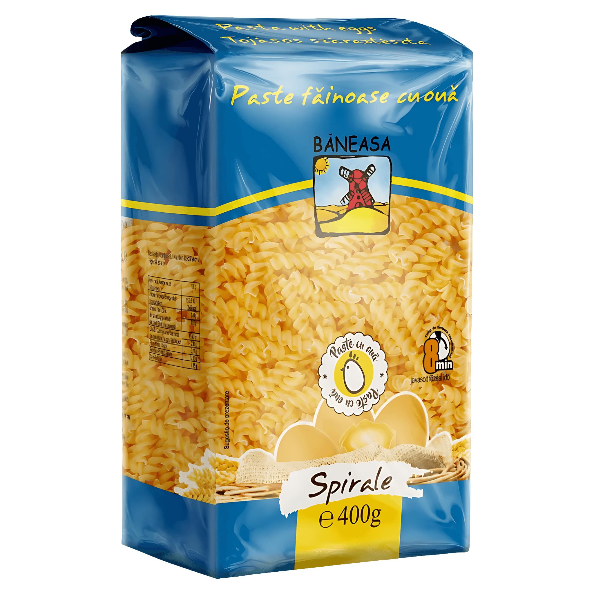 Paste fainoase cu ou Baneasa, spirale, 400 g
