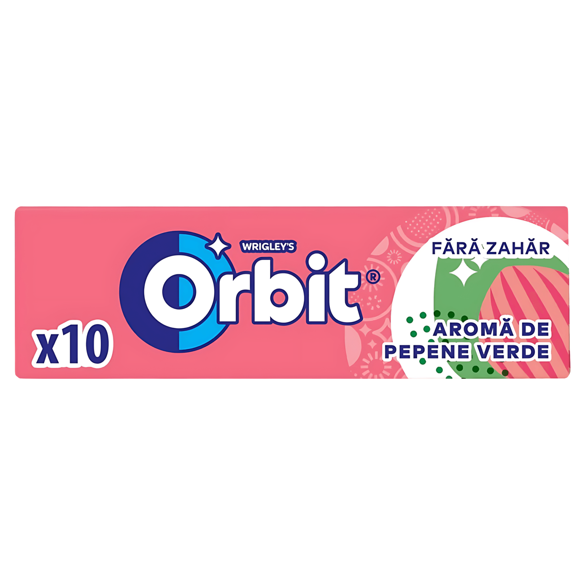 Guma de mestecat cu aroma de pepene verde Orbit Watermelon, 10 bucati, 14 g