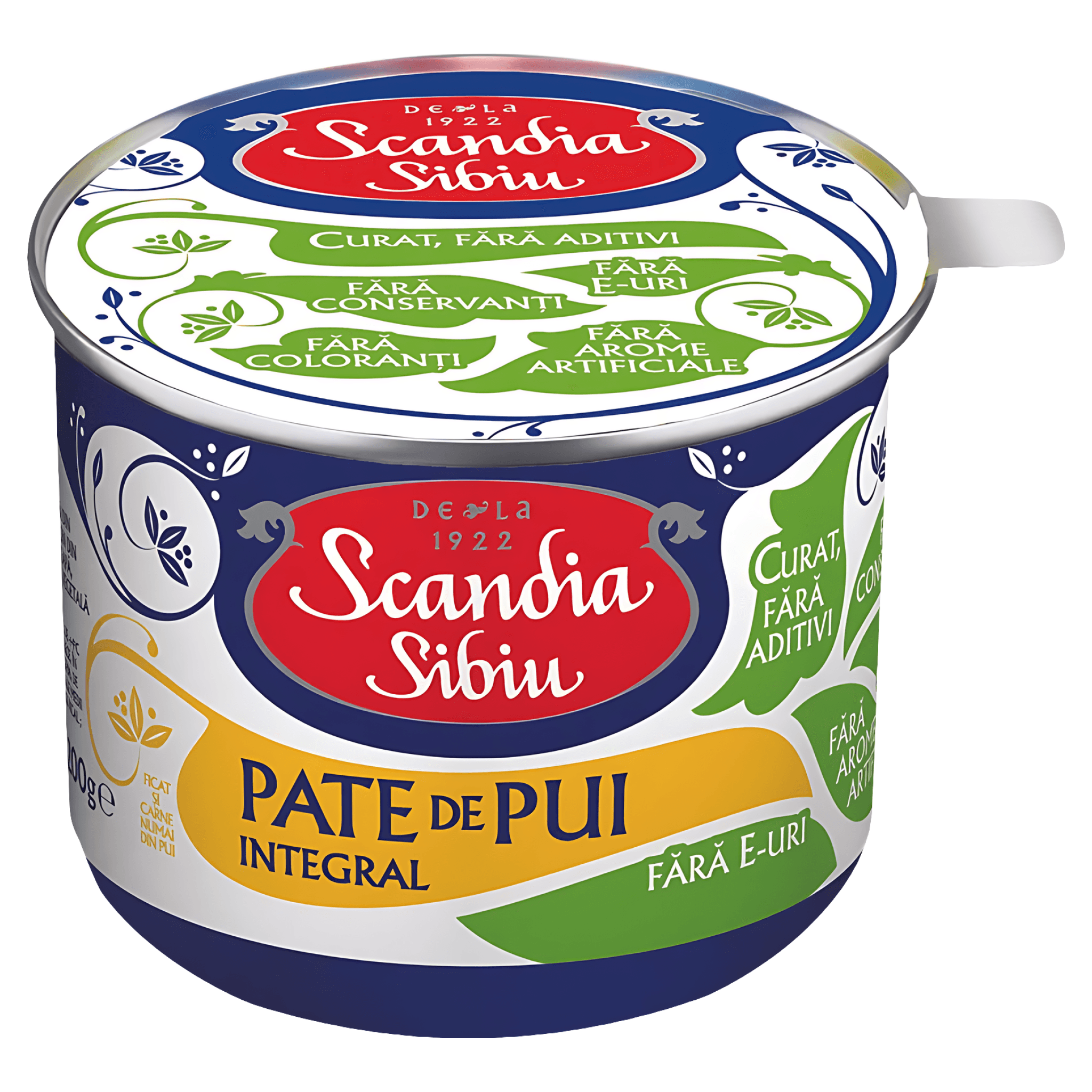 Conserva pate integral de pui Scandia Sibiu, 200 g