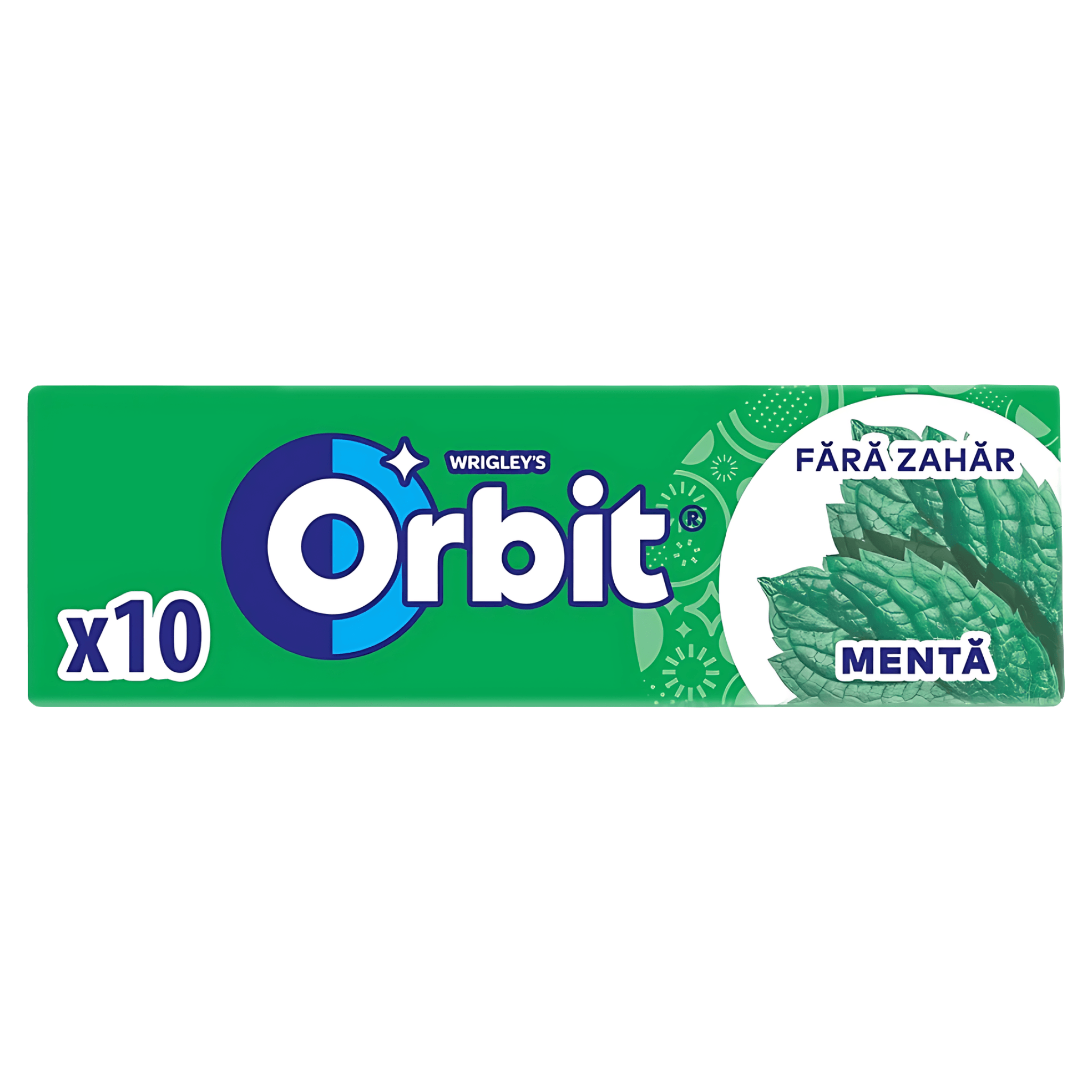 Guma de mestecat cu aroma de menta Orbit Spearmint, 10 bucati, 14 g