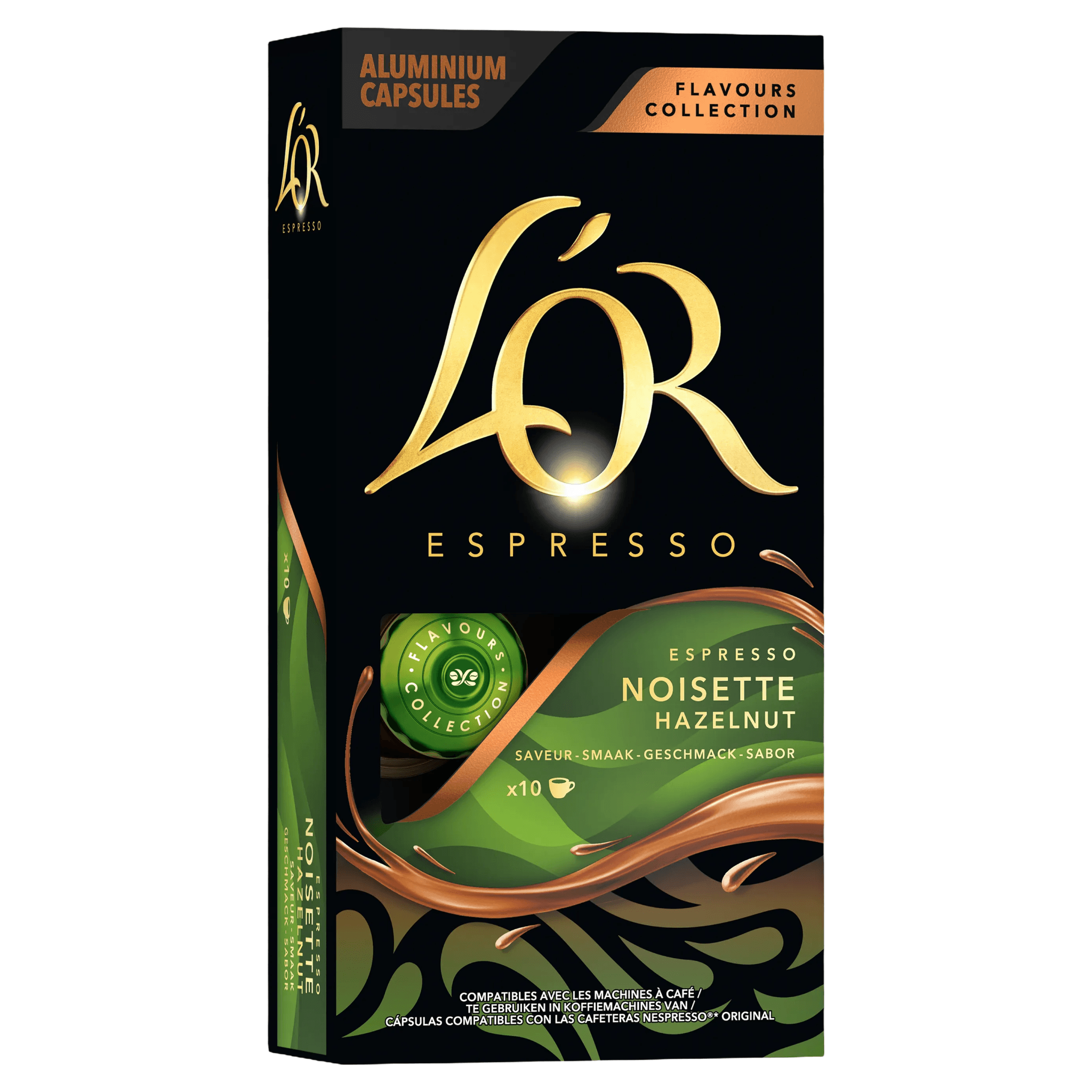 Capsule cafea L'Or Espresso Hazelnuts, compatibile Nespresso, 10 capsule
