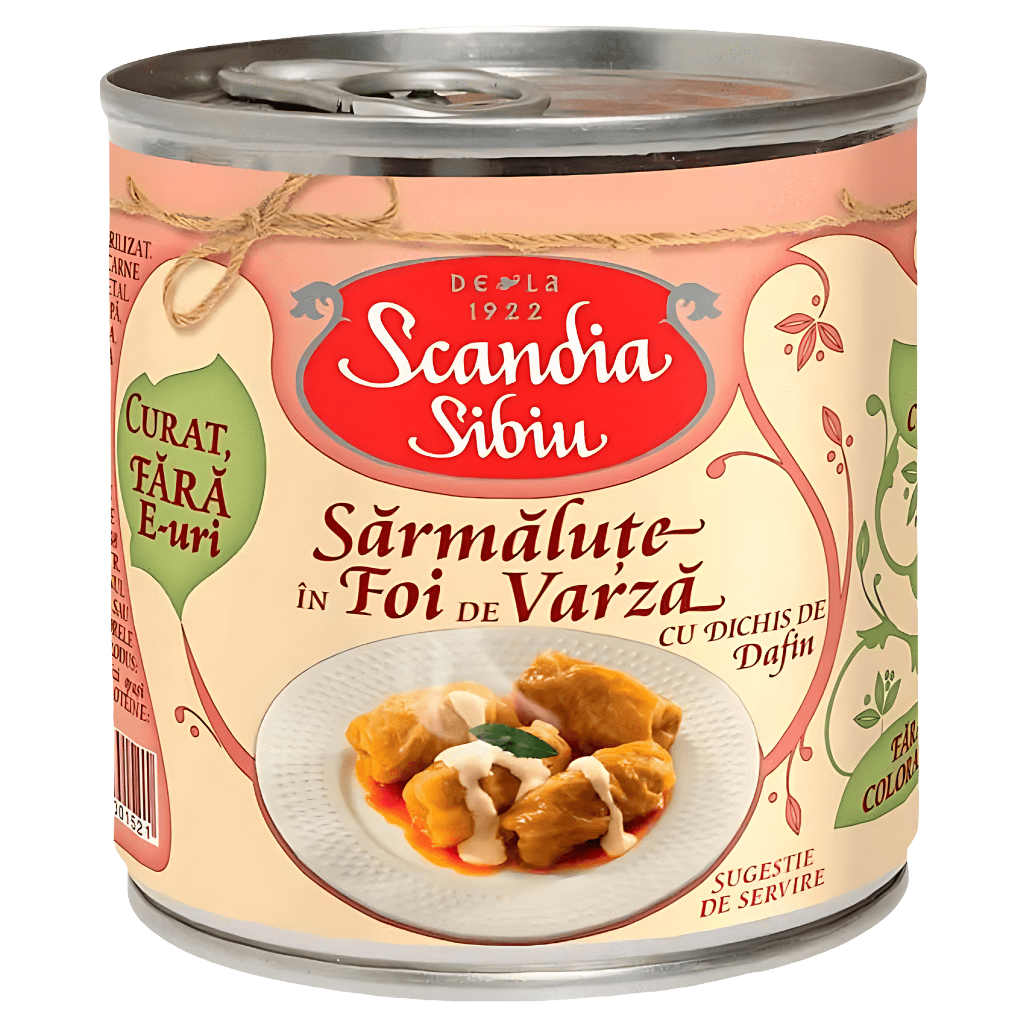 Conserva sarmalute cu carne de porc in foi de varza Scandia Sibiu, 400 g