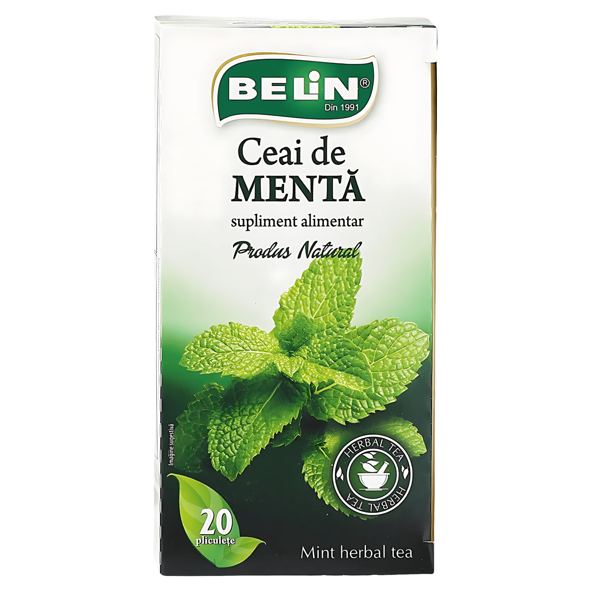 Ceai de menta Belin, 20 plicuri, 36 g