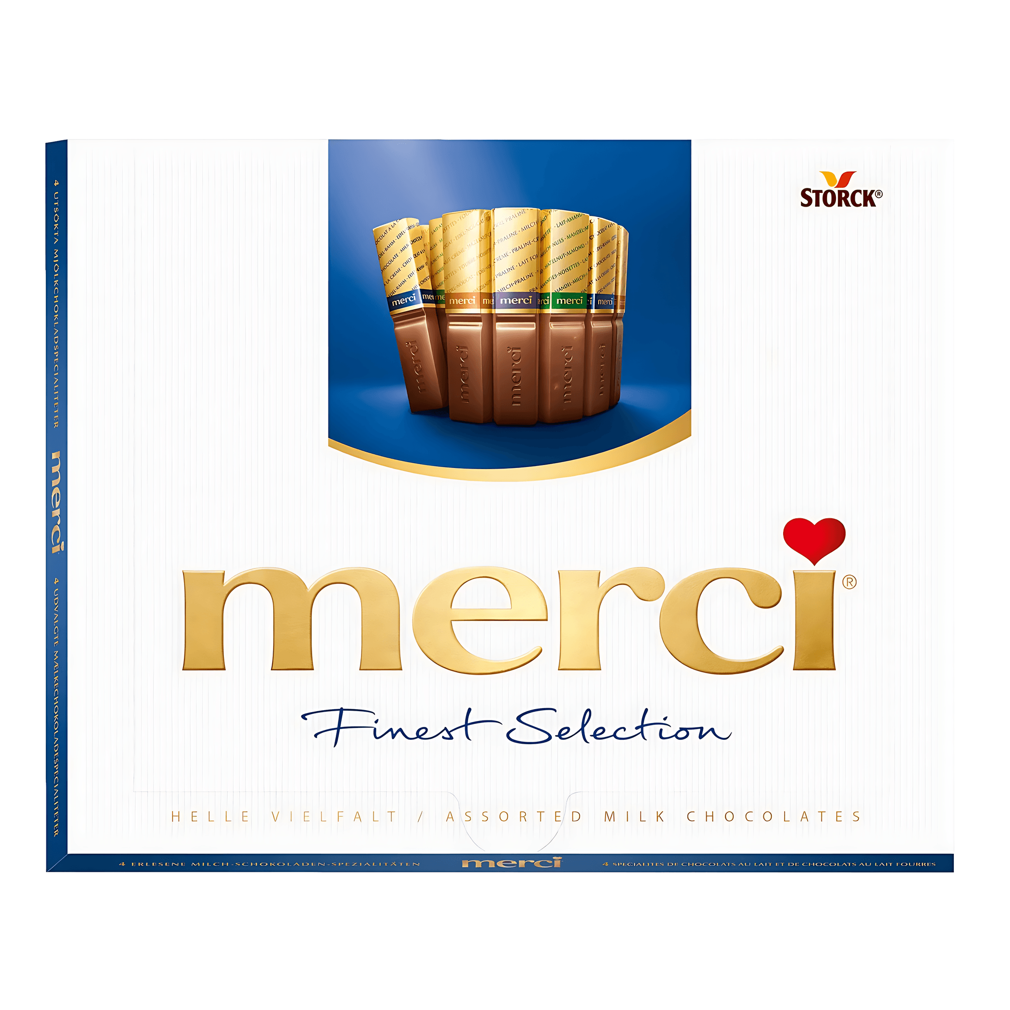 Ciocolata asortata Merci Albastru, 250g