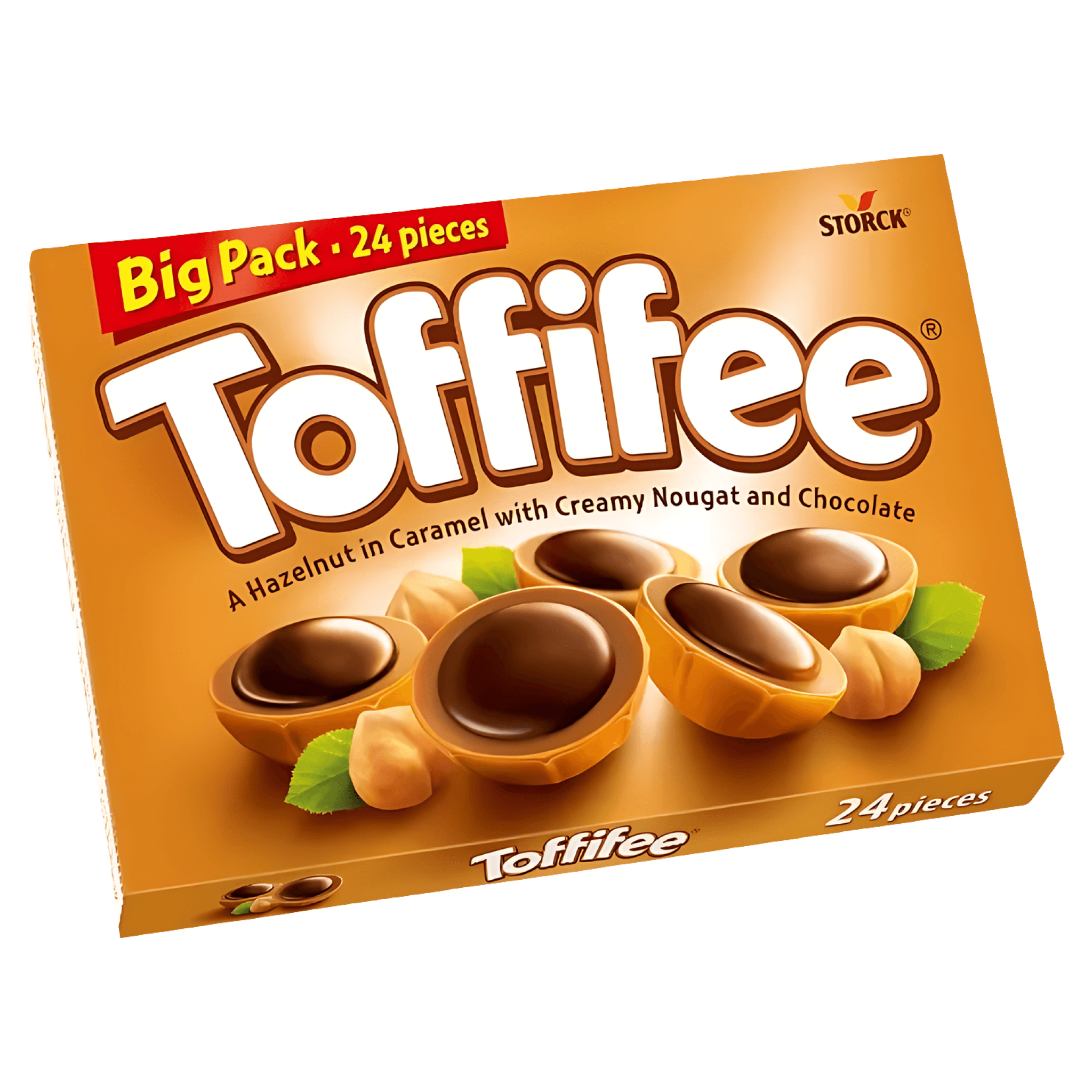 Bomboane cu alune, nuga si caramel acoperite cu ciocolata Toffifee, 200 g