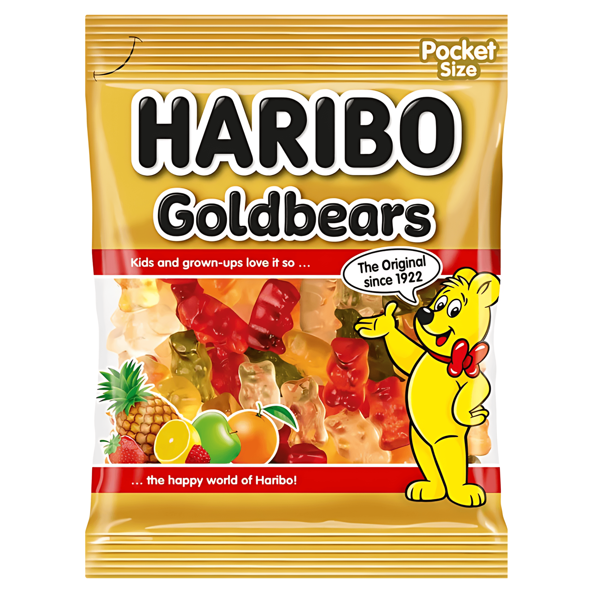 Bomboane gumate cu aroma de fructe Haribo Goldbears, 100 g