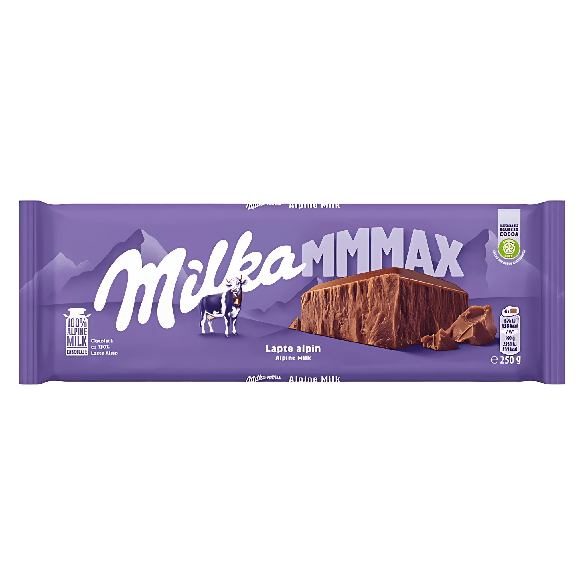 Ciocolata cu lapte alpin Milka MMMAX, 250 g