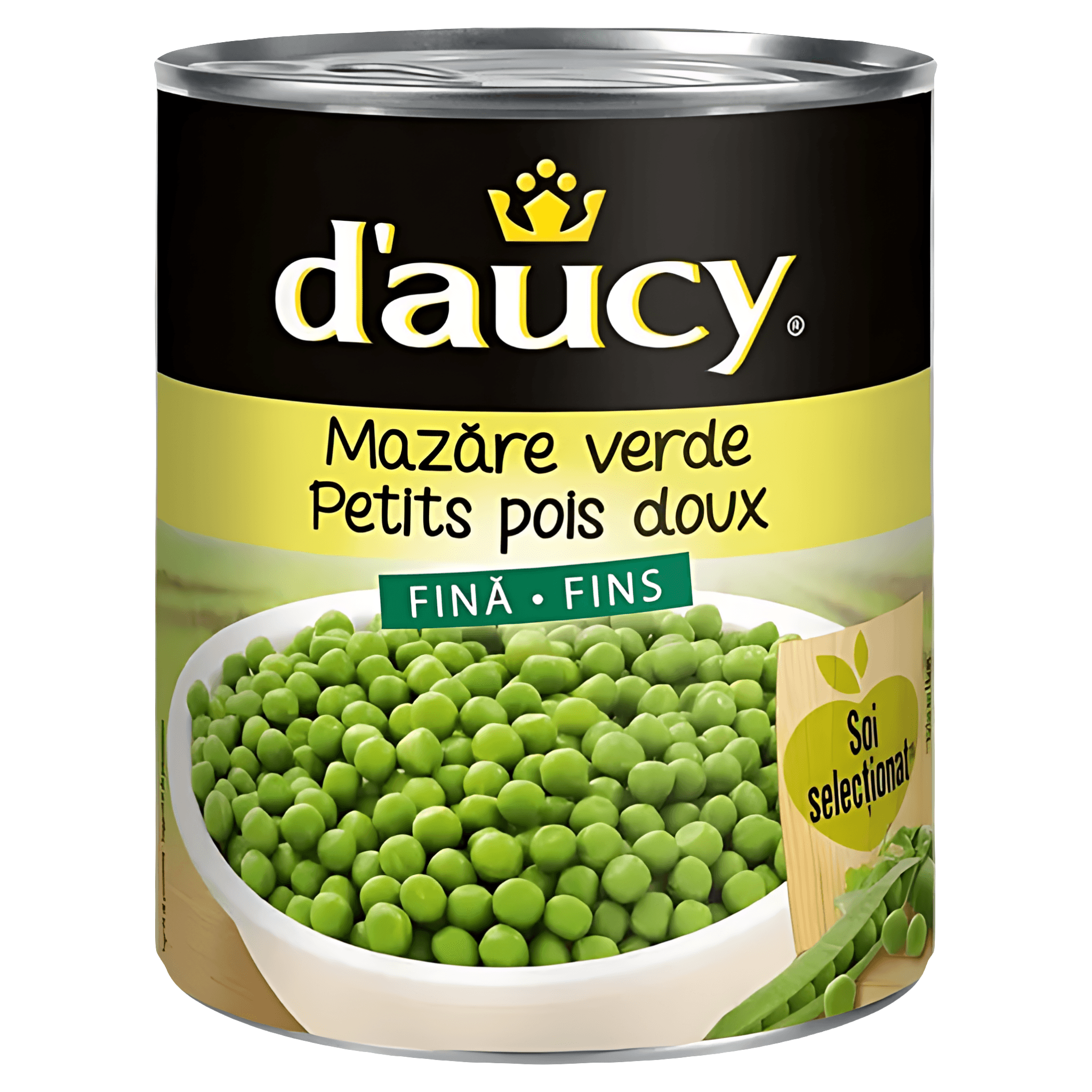 Conserva mazare verde fina D'aucy, 800 g
