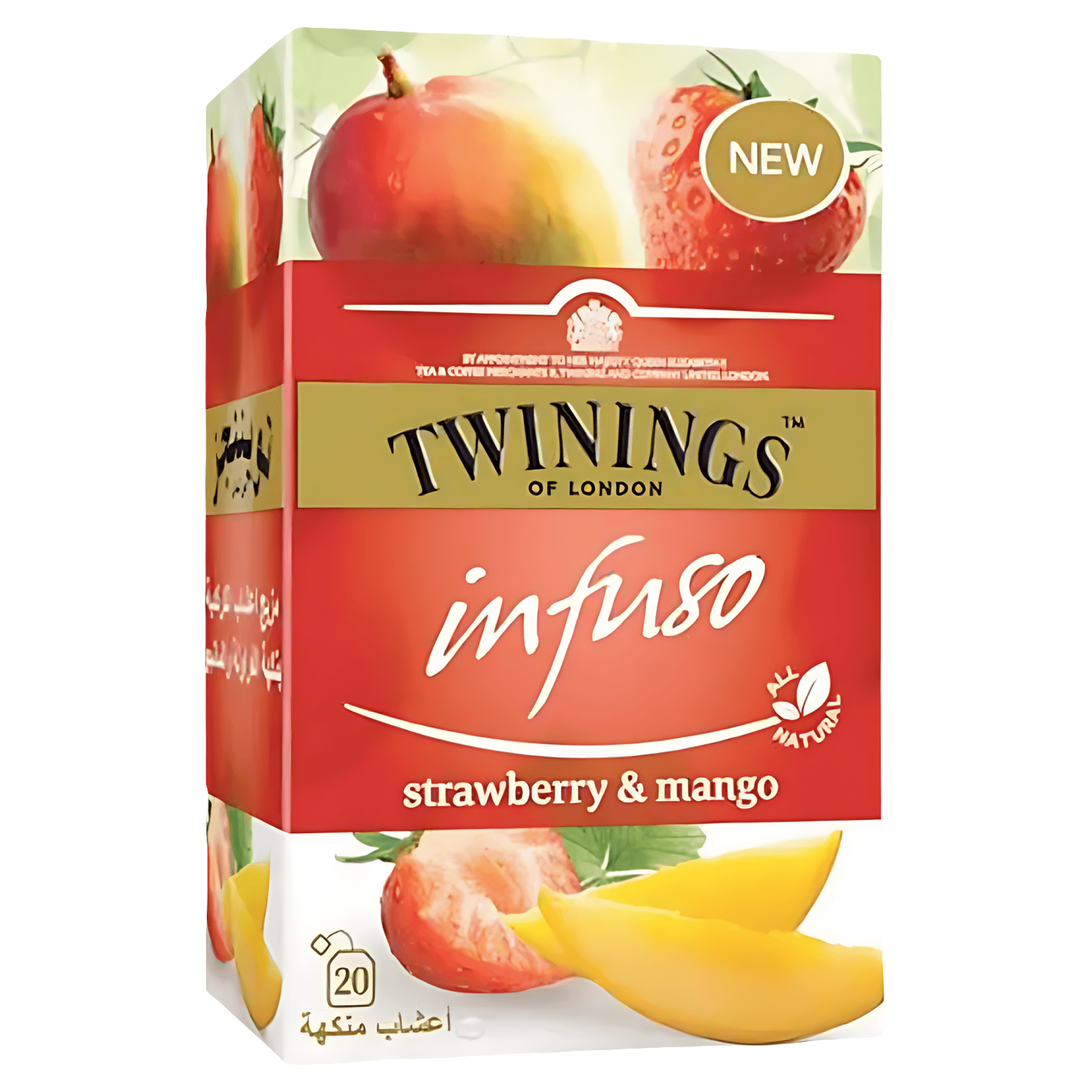 Ceai Twinings capsuni si mango, 20 plicuri