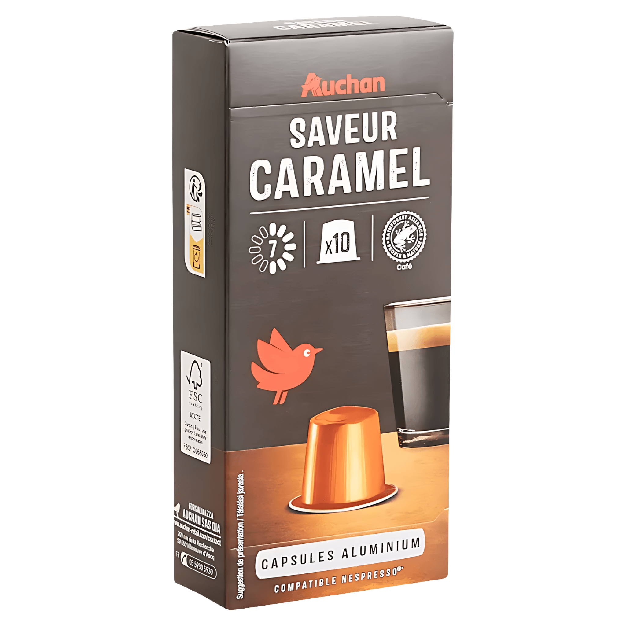 Capsule cafea Auchan Aroma Caramel, compatibile Nespresso, 10 capsule