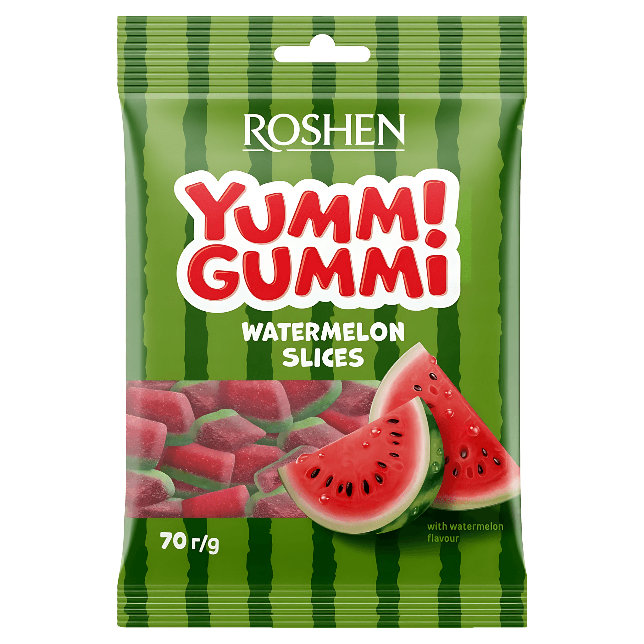 Jeleuri in forma de felii de pepene Roshen Yummi Gummi, 70 g
