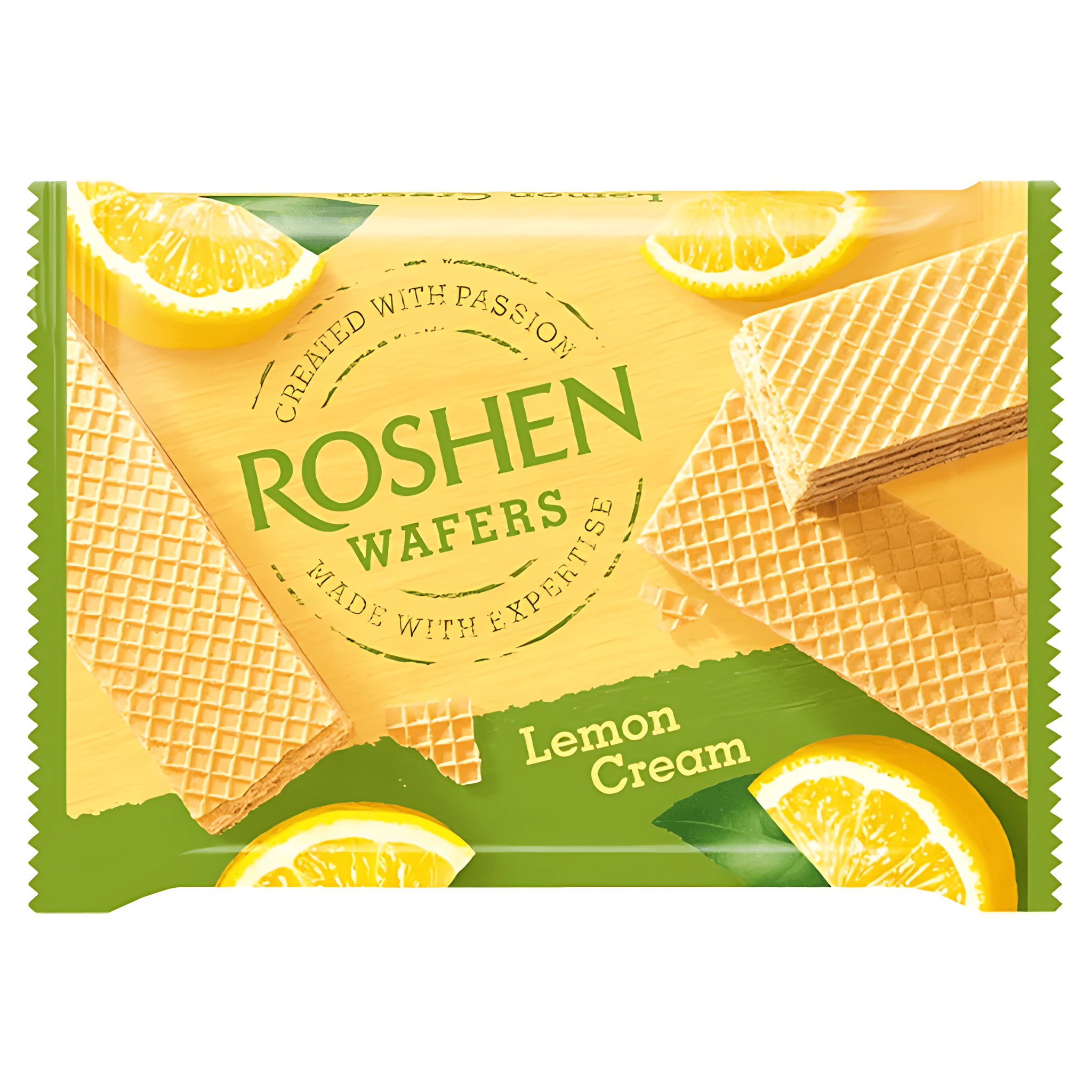 Napolitane cu crema cu aroma de lamaie Roshen, 72 g