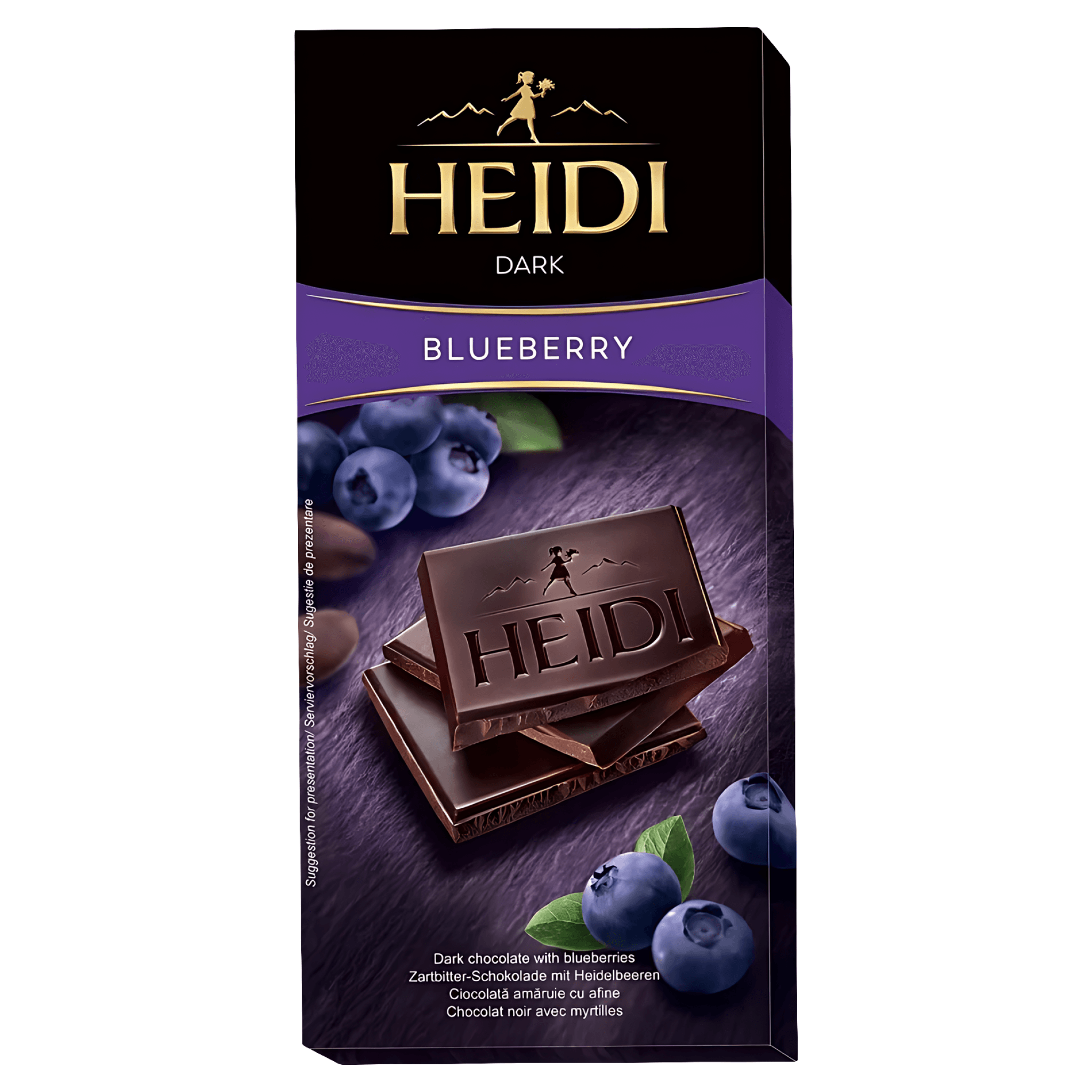 Ciocolata neagra Heidi Blueberry, 80 g