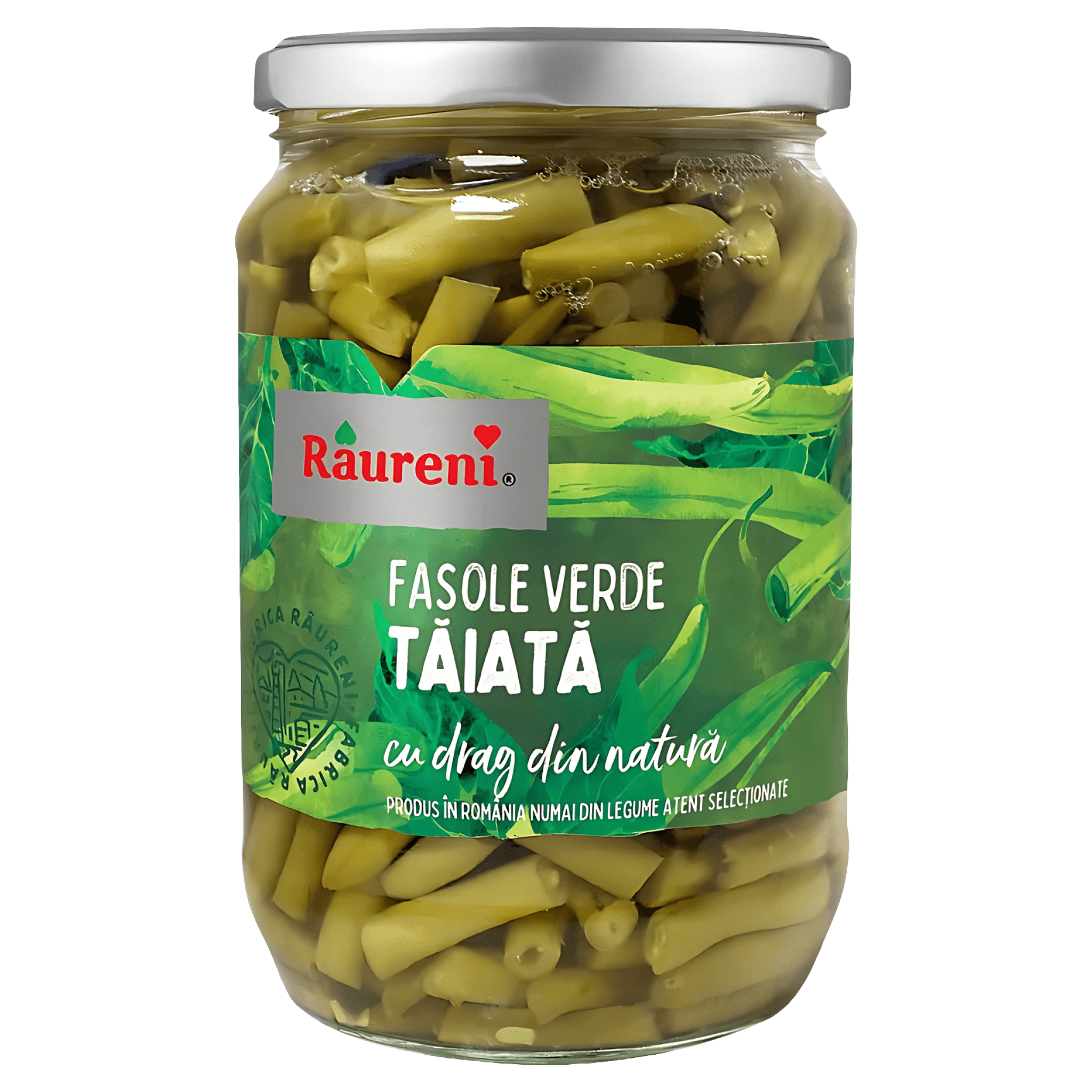 Fasole verde taiata Raureni, 690 g