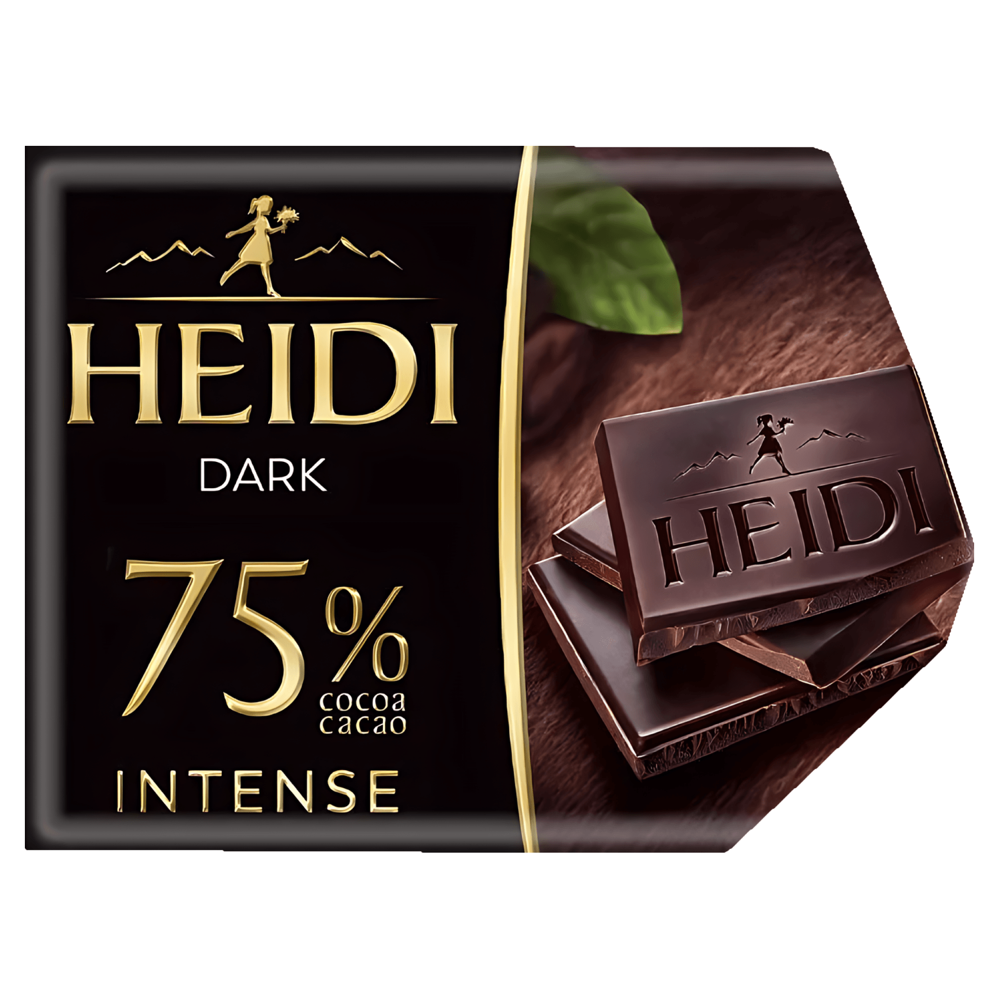 Ciocolata neagra Heidi, 75% cacao, 27 g