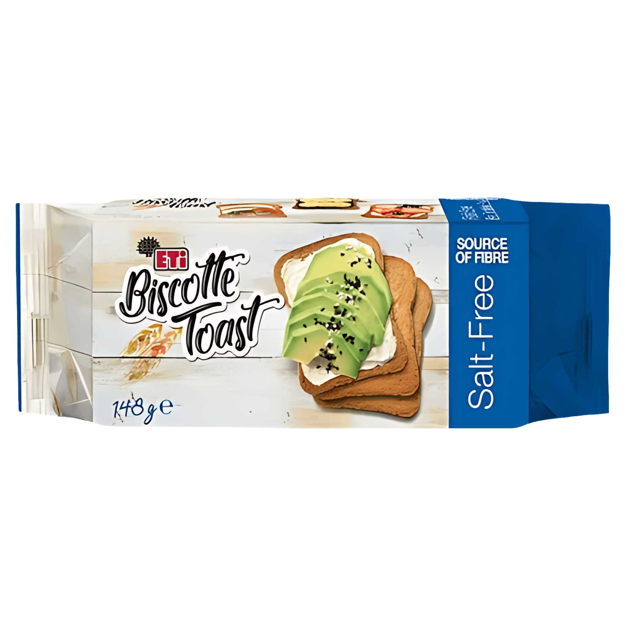 Paine prajita integrala fara sare Eti Biscote, 148 g