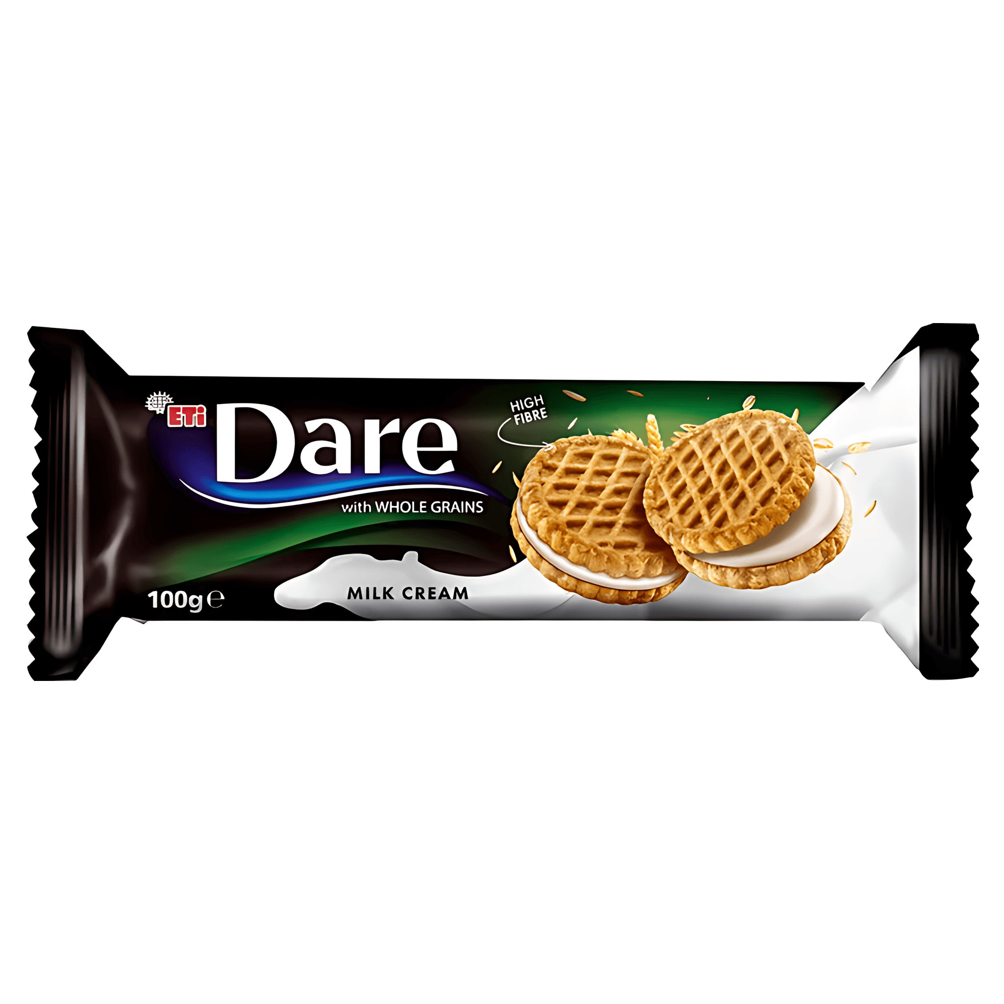 Biscuiti din cereale integrale si cu crema de lapte Dare, 100 g