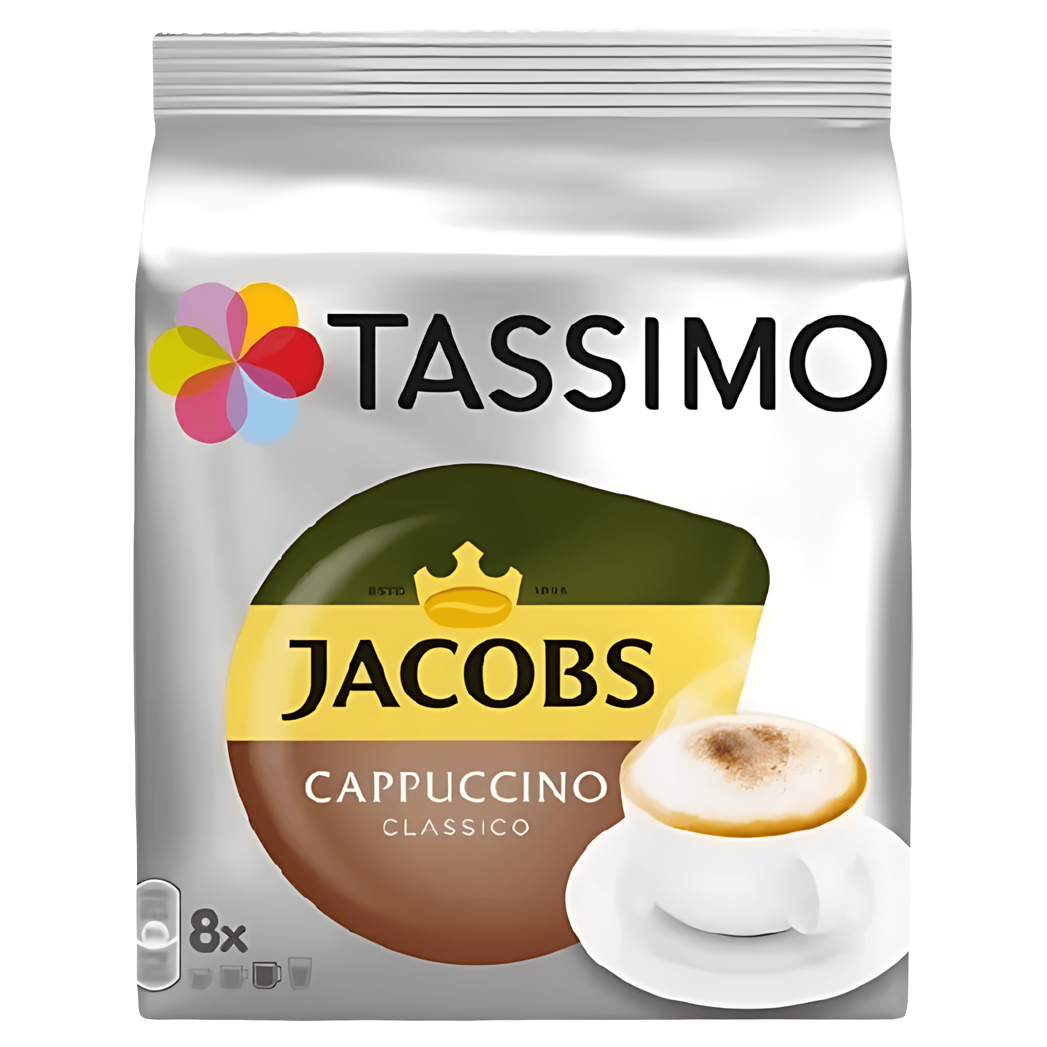 Capsule cafea Jacobs Tassimo Cappuccino, compatibile Tassimo, 8 capsule