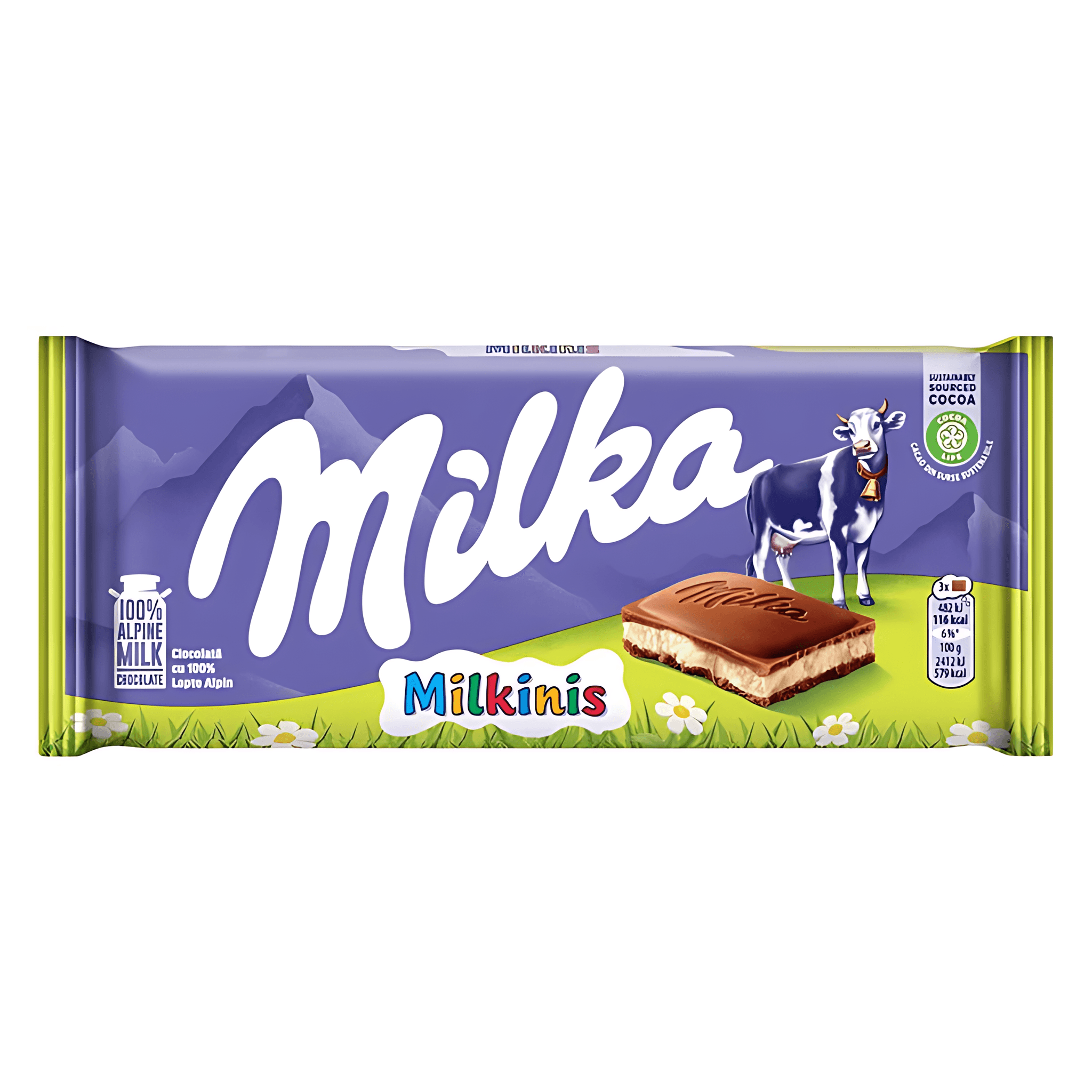 Ciocolata cu lapte si umplutura cu crema de lapte Milka Milkinis, 100 g