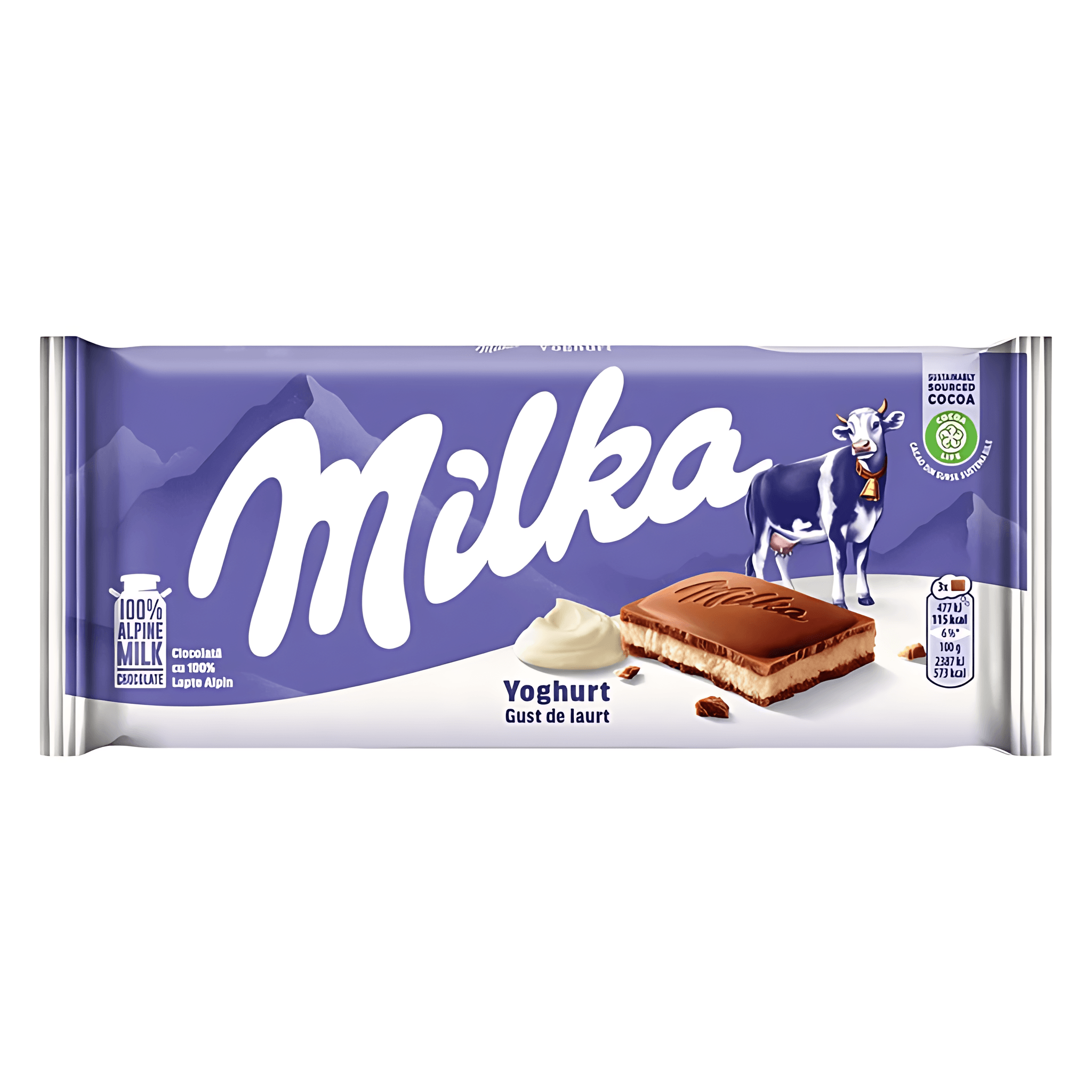 Ciocolata cu umplutura cu gust de iaurt Milka, 100 g