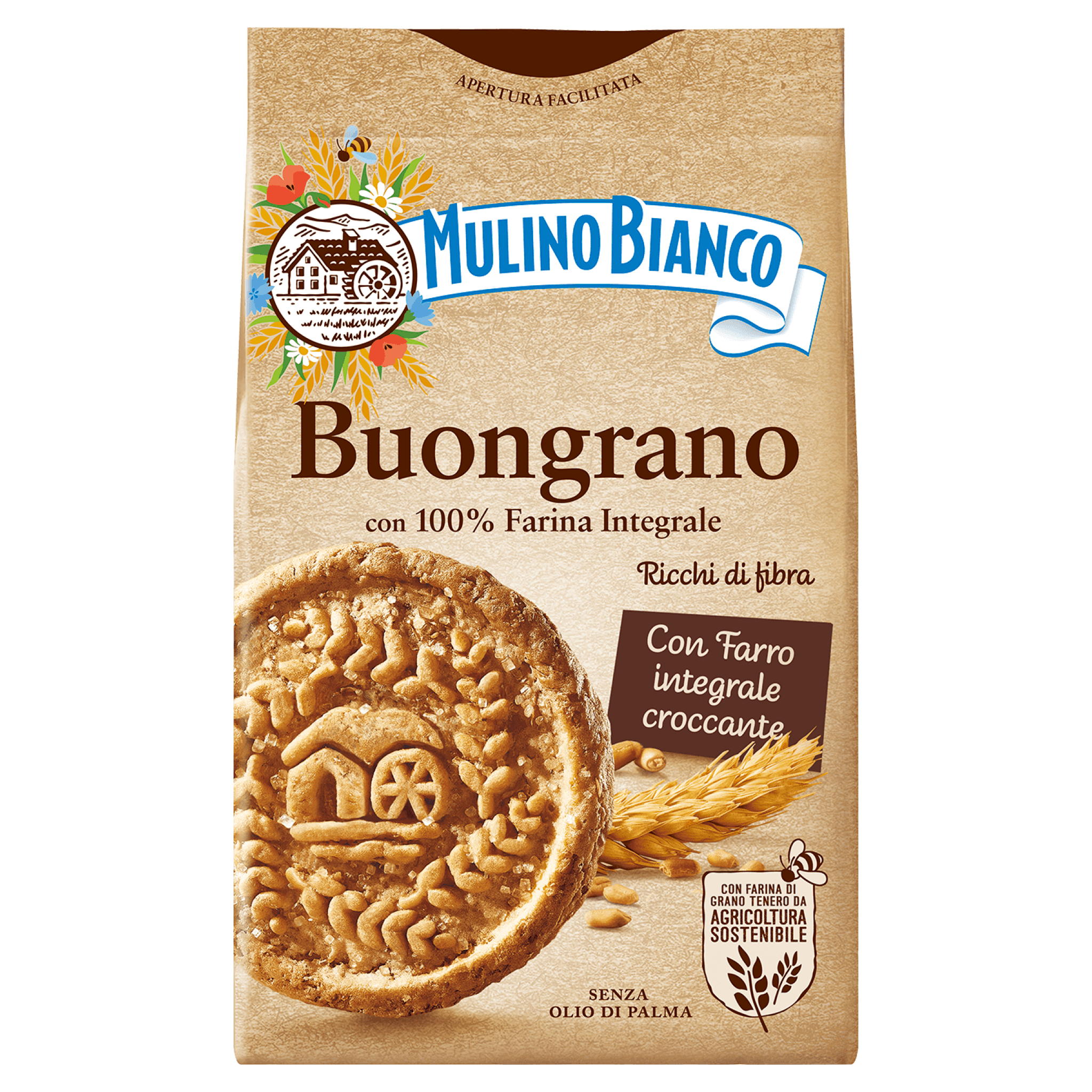 Biscuiti integrali Mulino Bianco Buongrano, 350 g