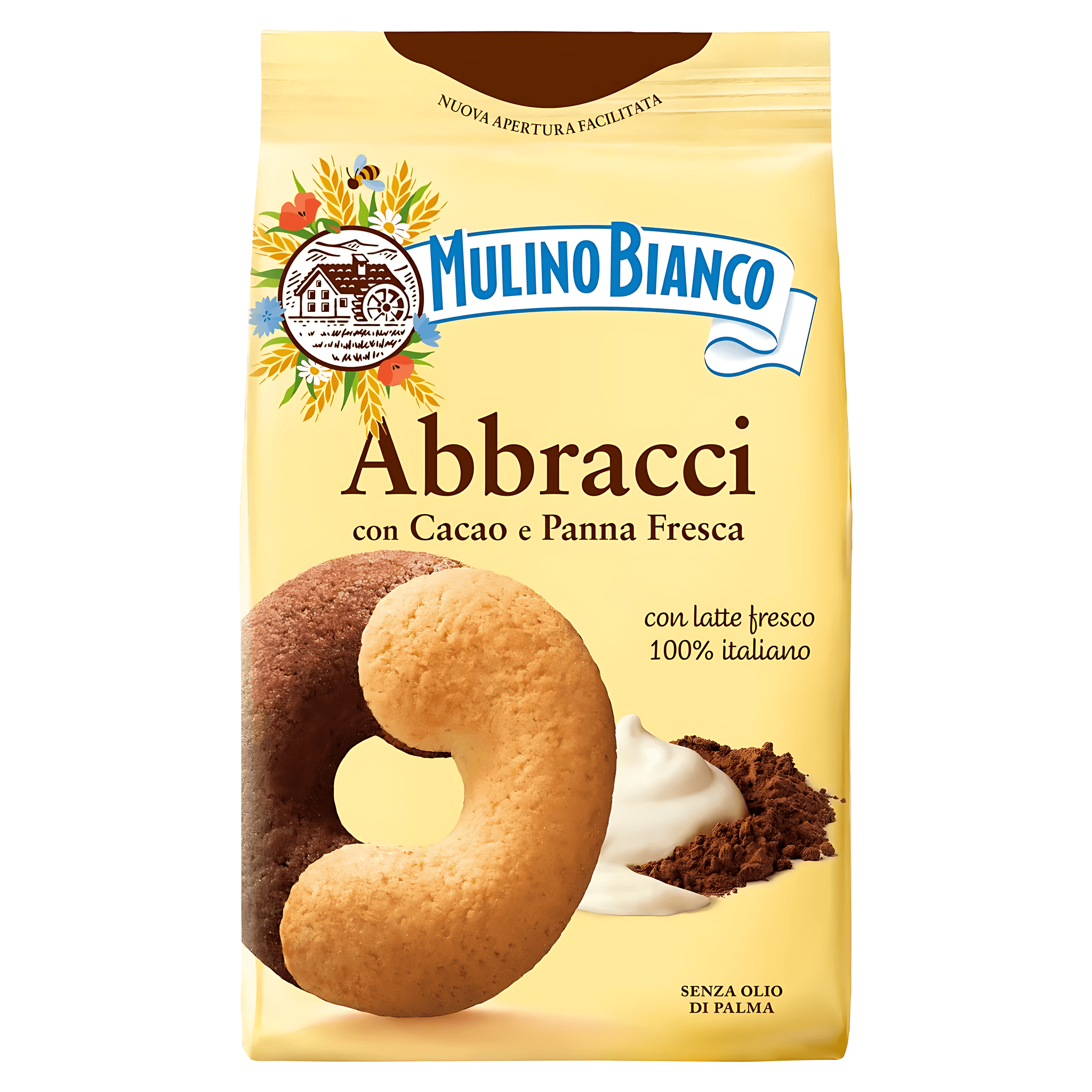 Biscuiti cu cacao si smantana Mulino Bianco Abbracci, 350 g