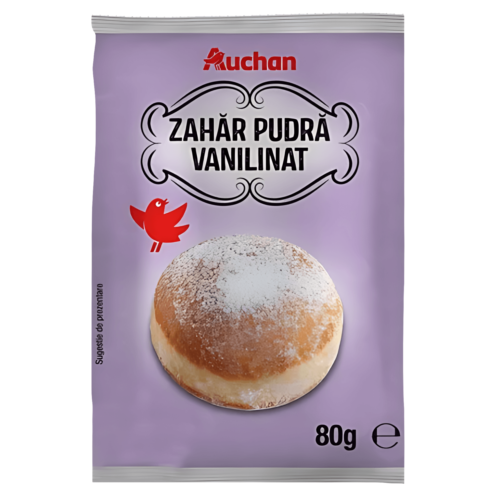 Zahar pudra vanilinat Auchan, 80 g