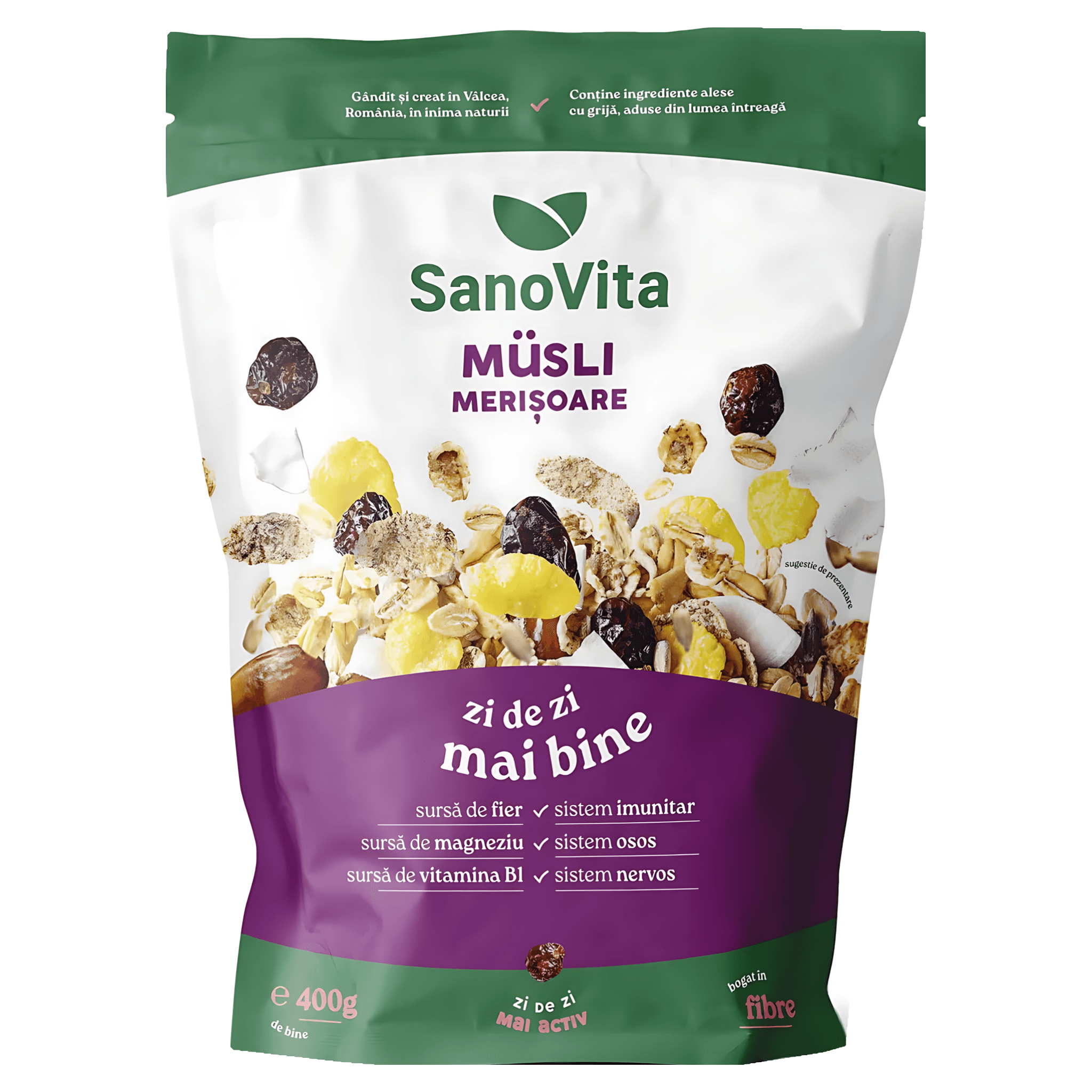 Musli cu merisor Sano Vita, 400 g