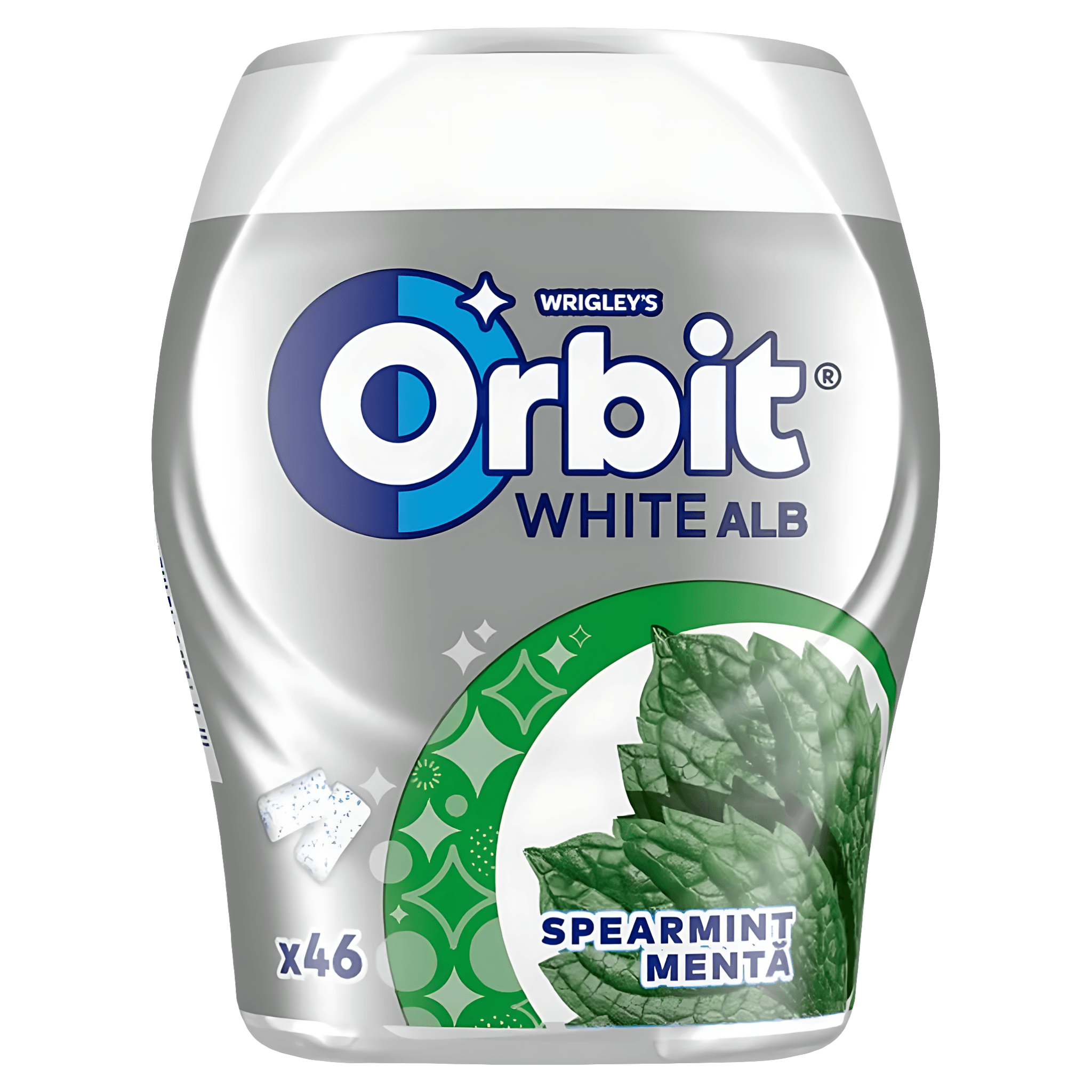 Guma de mestecat cu aroma de menta Orbit White, 46 bucati