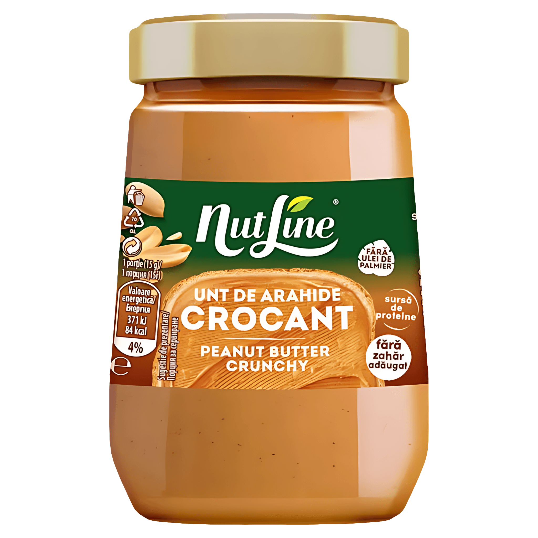 Unt de arahide crocant Nutline, 340 g