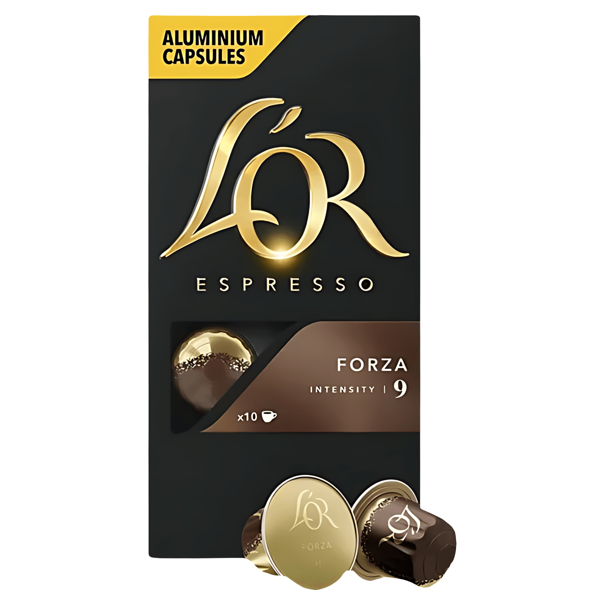 Capsule cafea L'Or Espresso Forza Intensity, compatibile Nespresso, 10 capsule