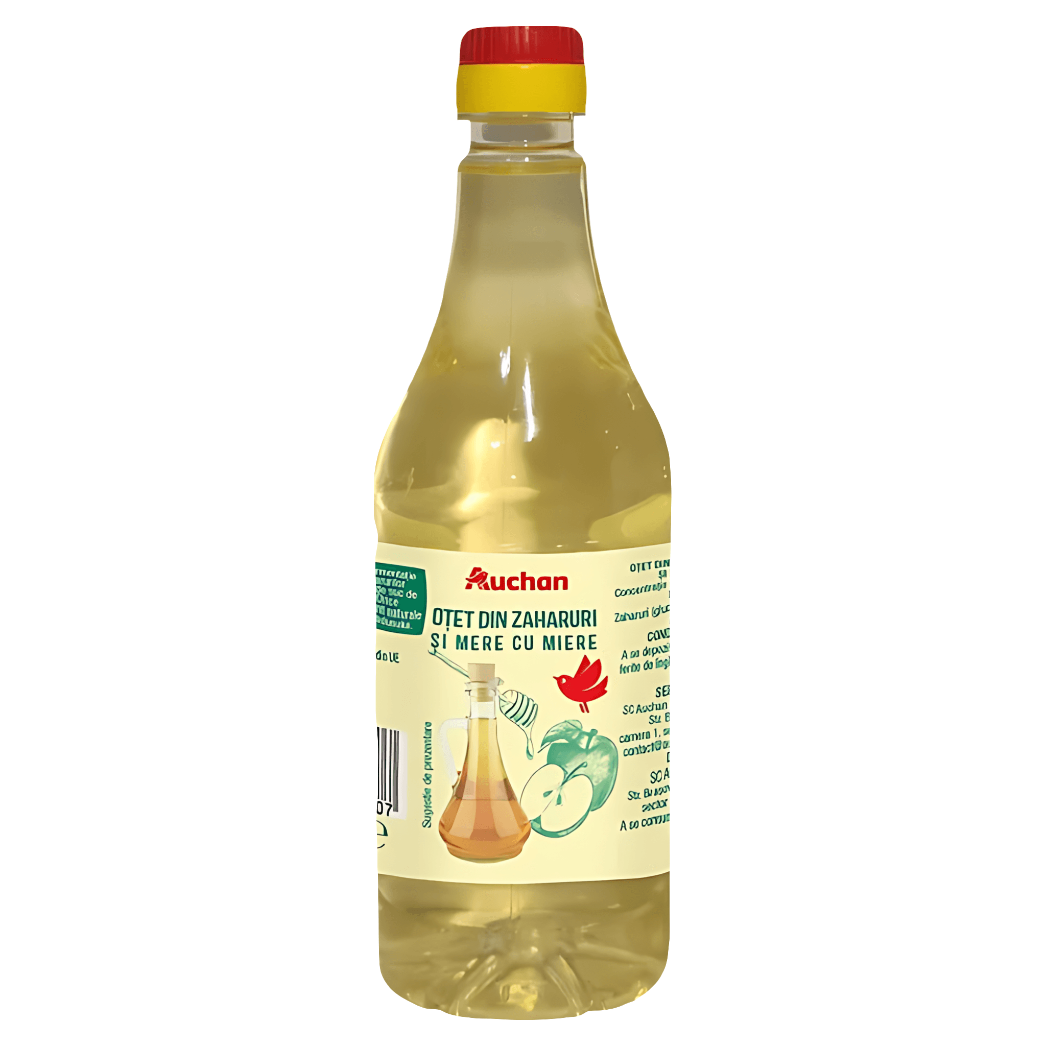 Otet din zaharuri si mere cu miere Auchan, 0.5 l