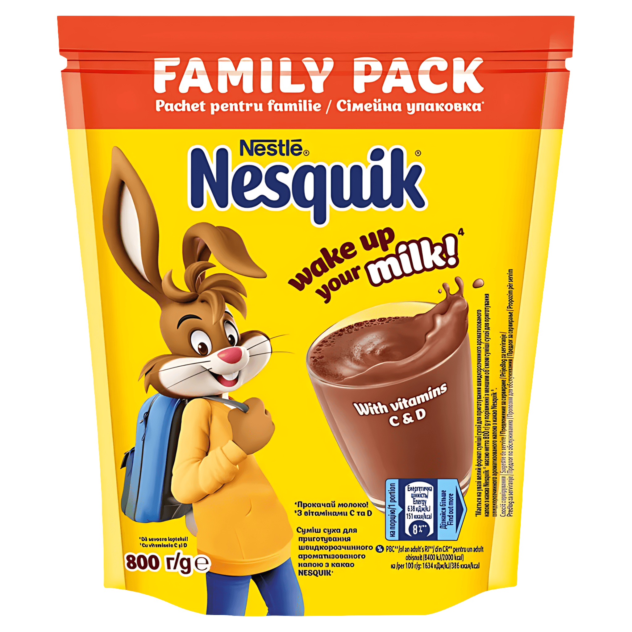Cacao instant cu vitamine Nestle Nesquik, 800g