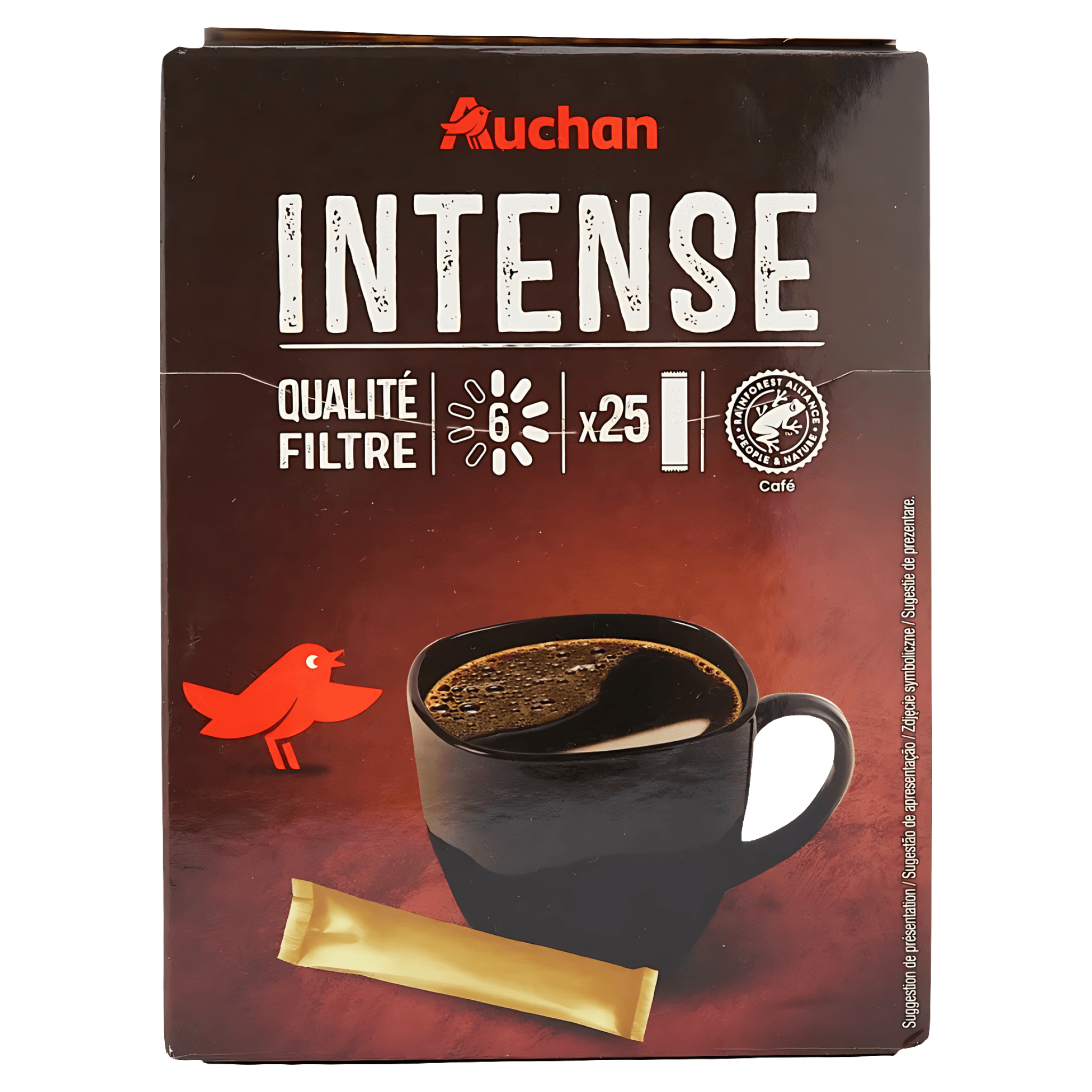 Cafea solubila Auchan liofilizata plicuri 25 x 2 g