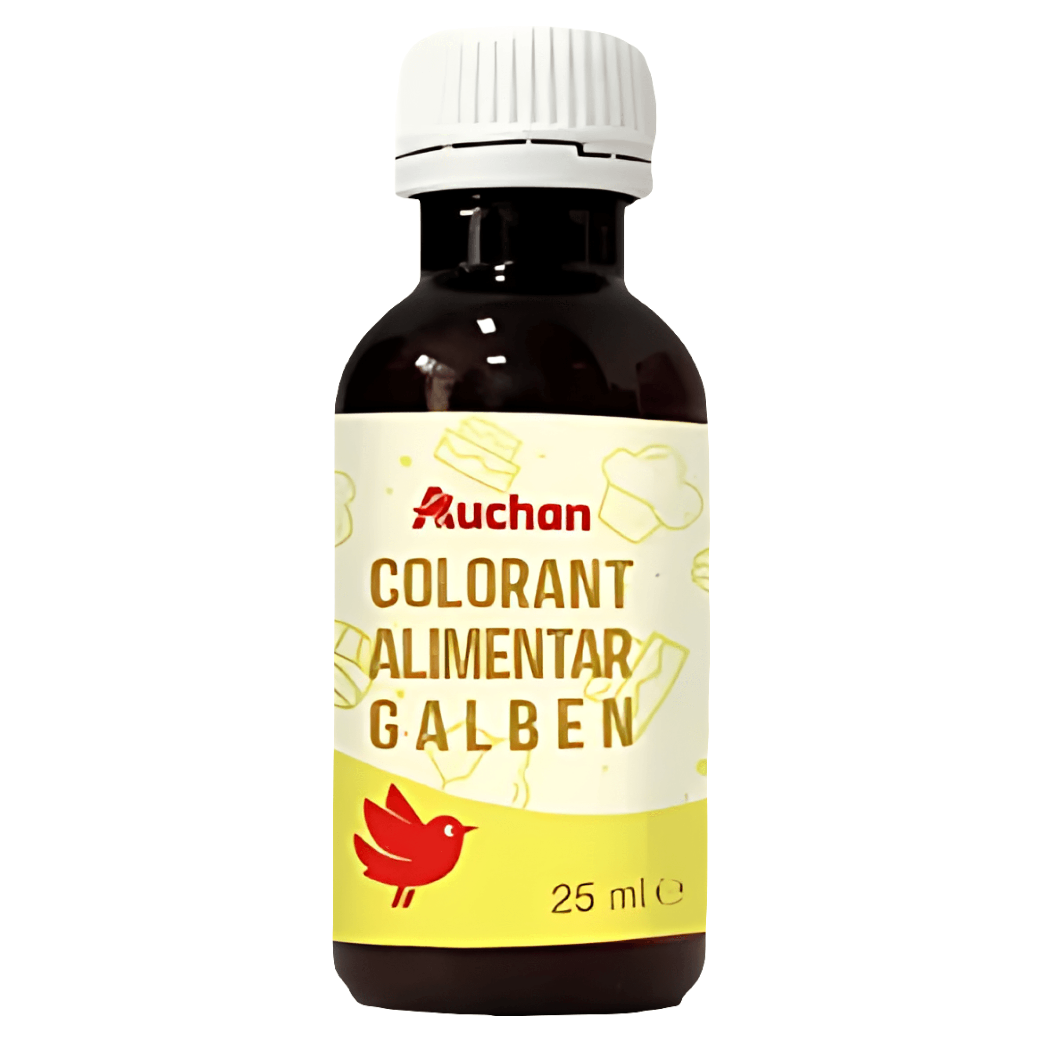 Colorant alimentar galben Auchan, 25 ml
