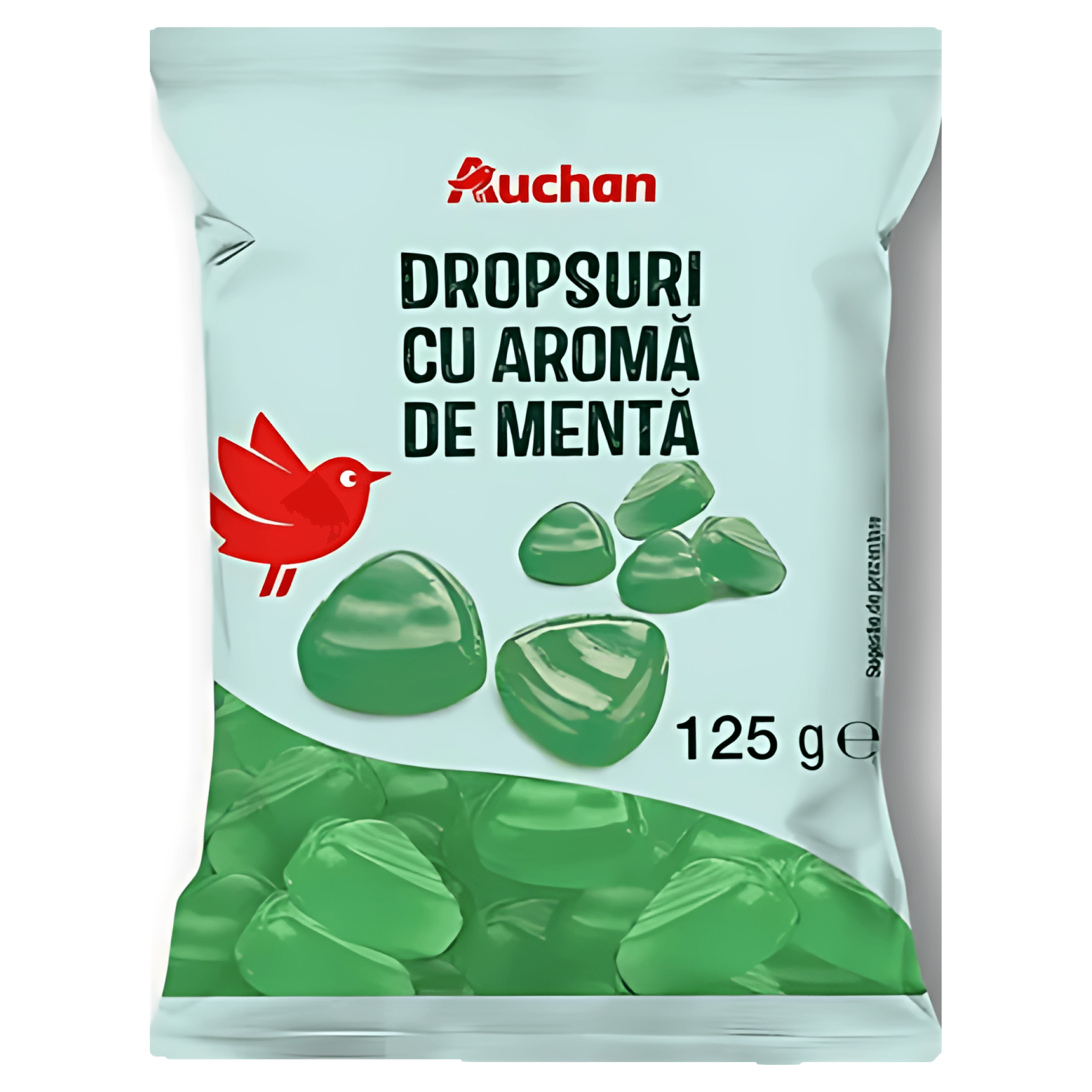 Dropsuri cu menta Auchan, 125 g