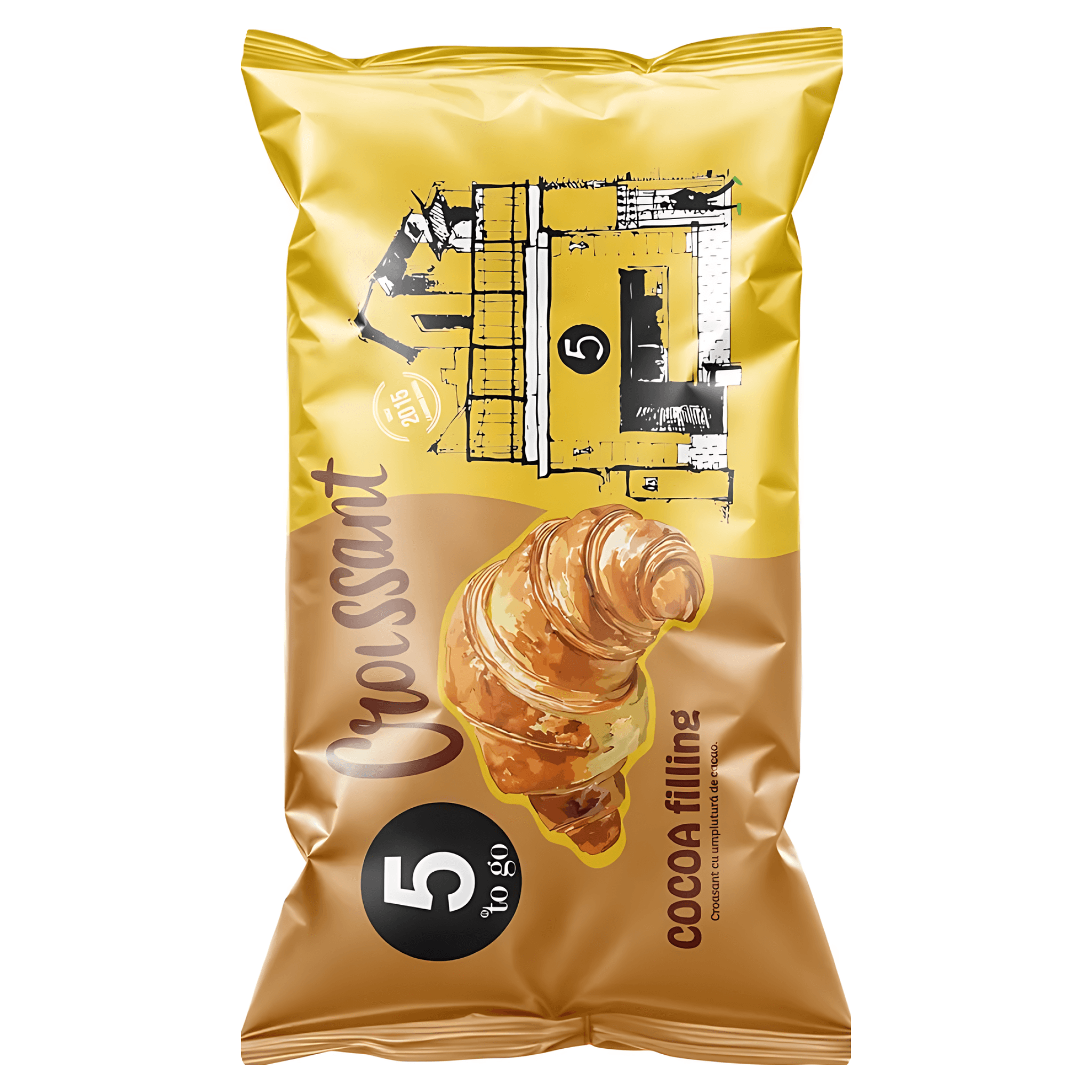 Croissant cu umplutura de cacao 5 To Go, 60 g