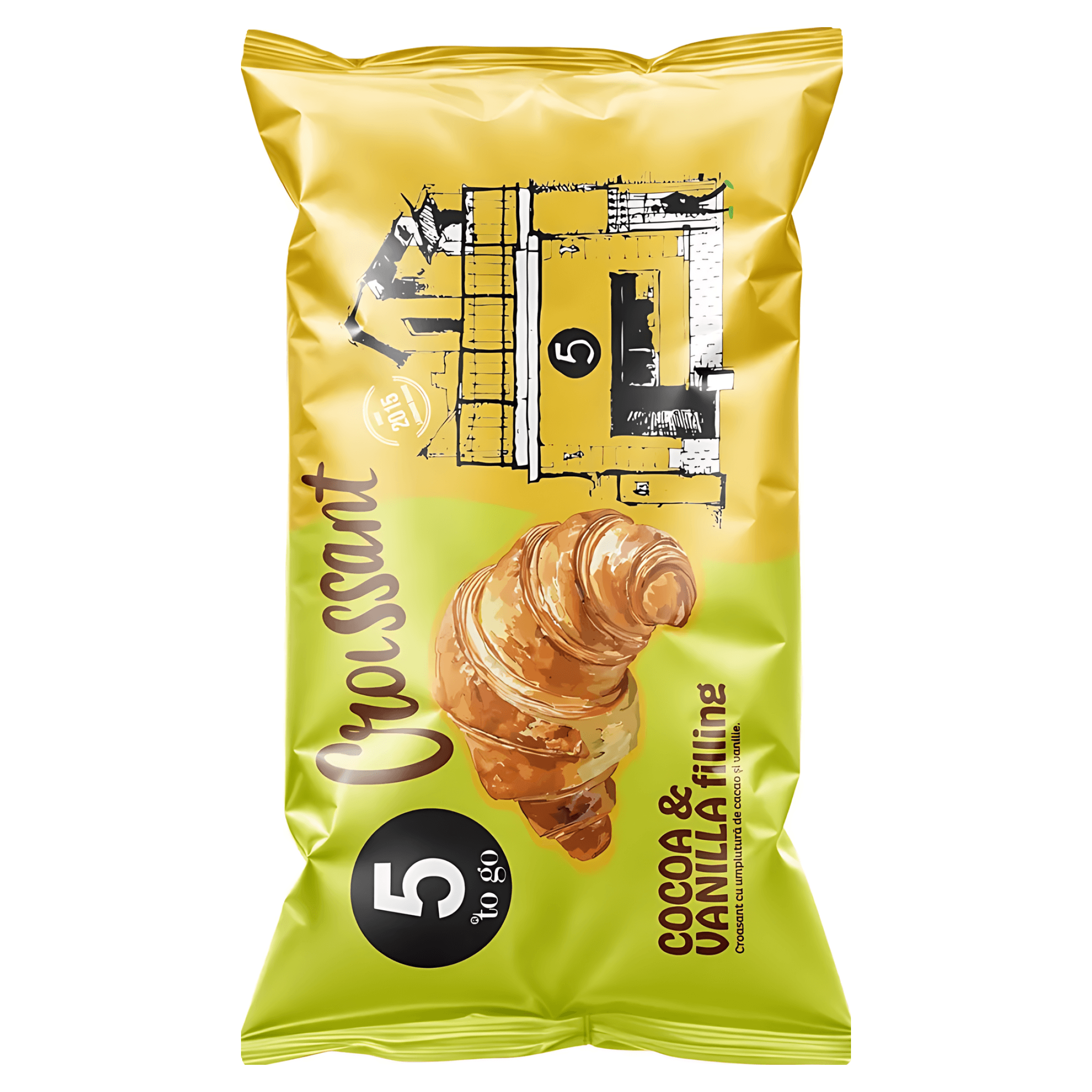 Croissant cu umplutura de cacao si aroma de vanilie 5 To Go, 60 g
