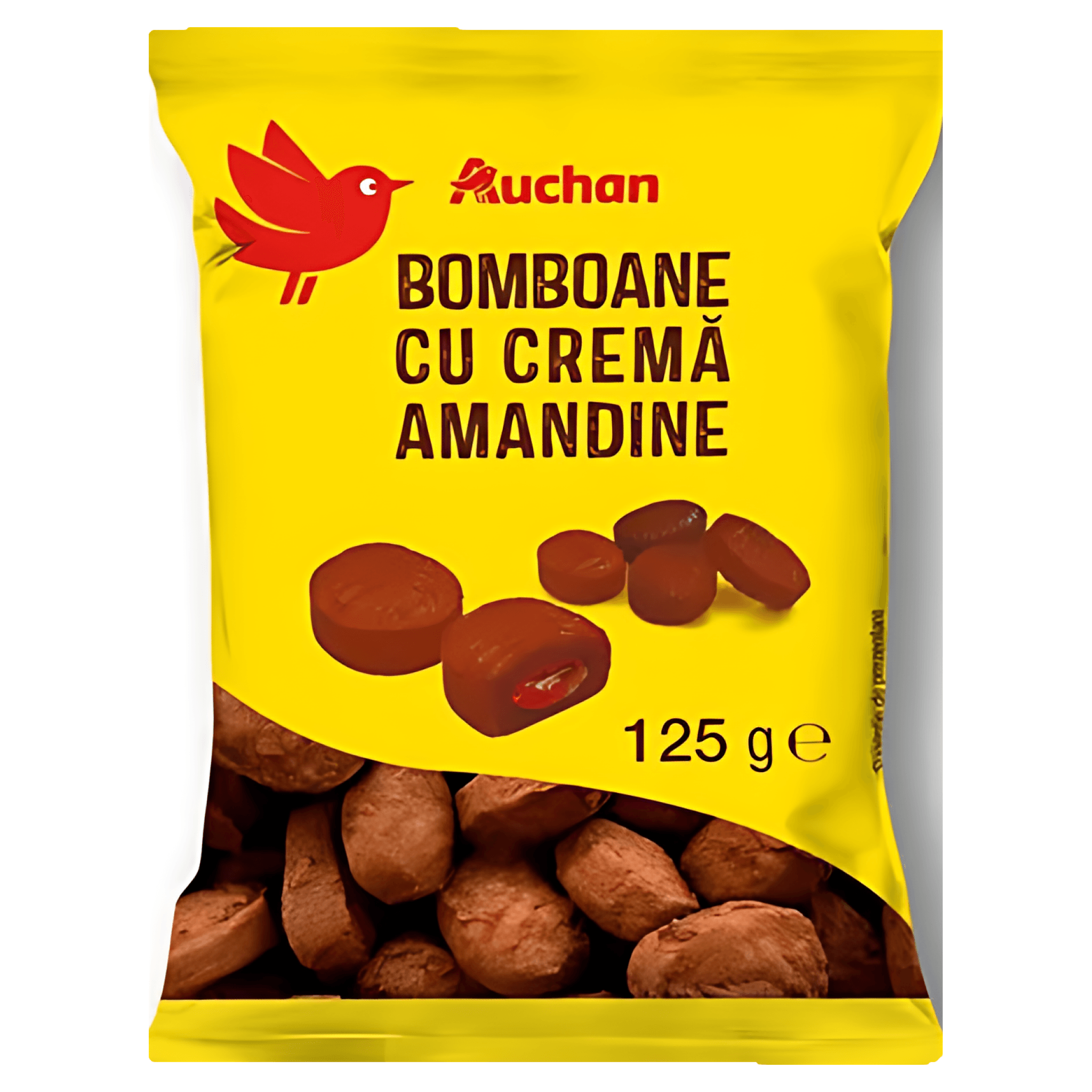 Bomboane cu crema de amandine Auchan, 125 g